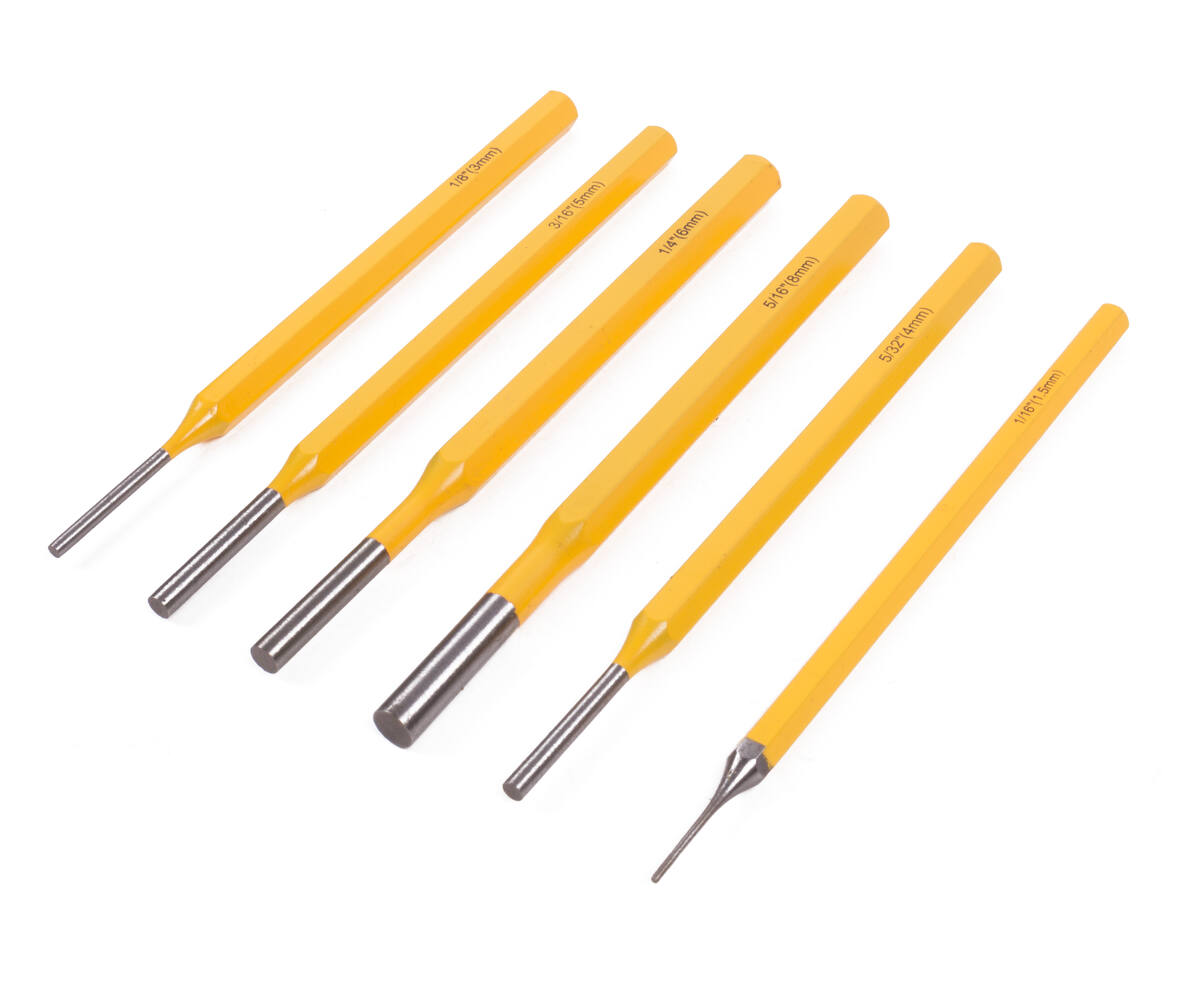 Drevel Center Set 6 dlg Cr-V: 6-delig Cr-V staal voor hout- en metaalbewerking