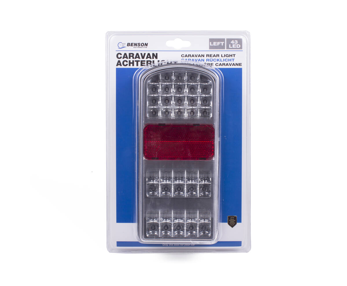 Caravan Achterlicht 43 LED Links E4, Helder Licht, Eenvoudige Montage