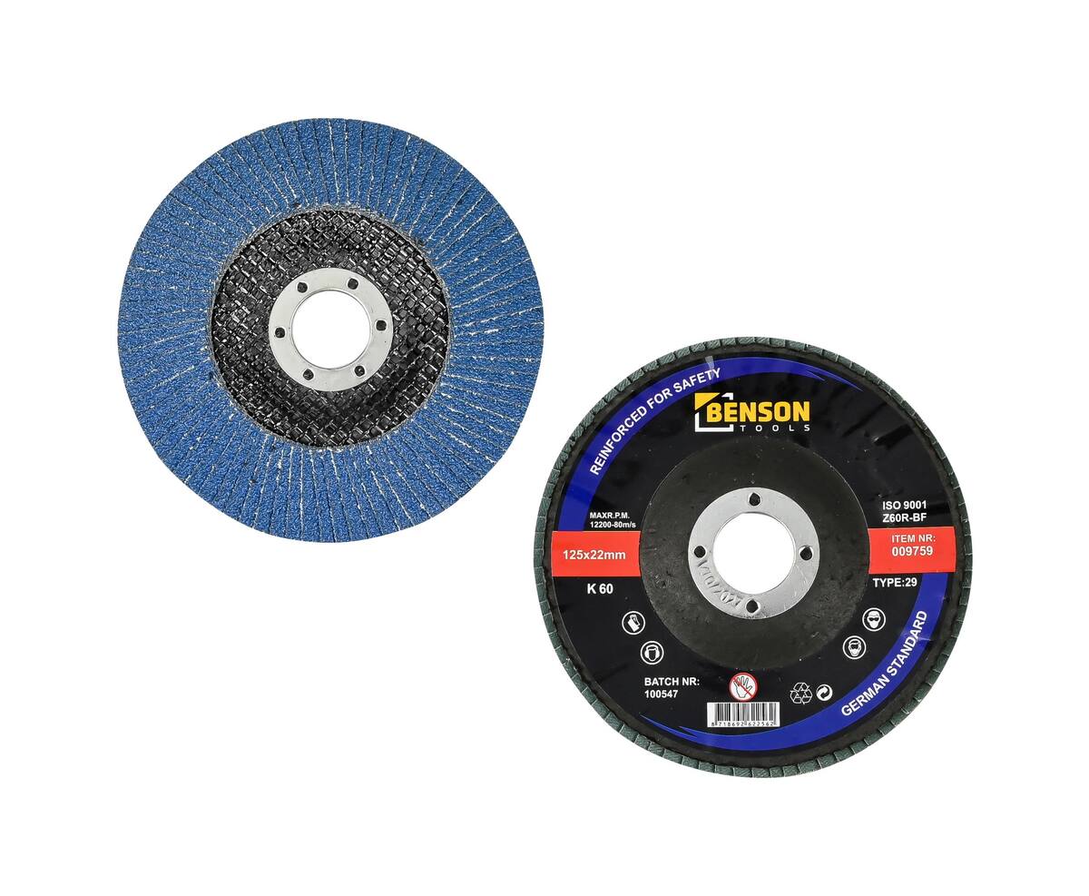 Lamellenschijf 125 mm K 60 - Ideaal voor Schuren van Staal en Hout