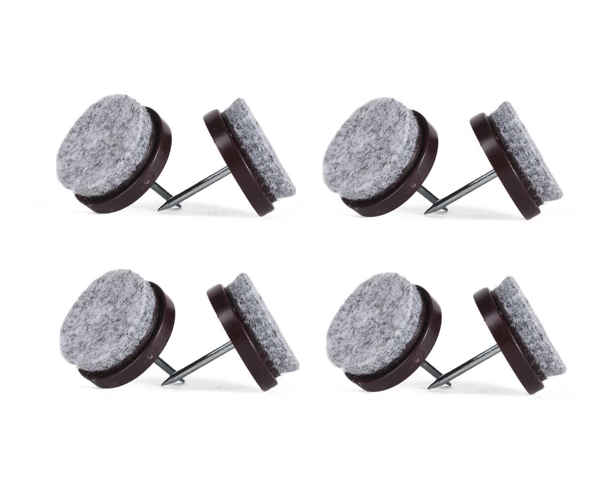 Antikrasvilt 24mm met Nagel, Set van 8, Beschermt Vloeren