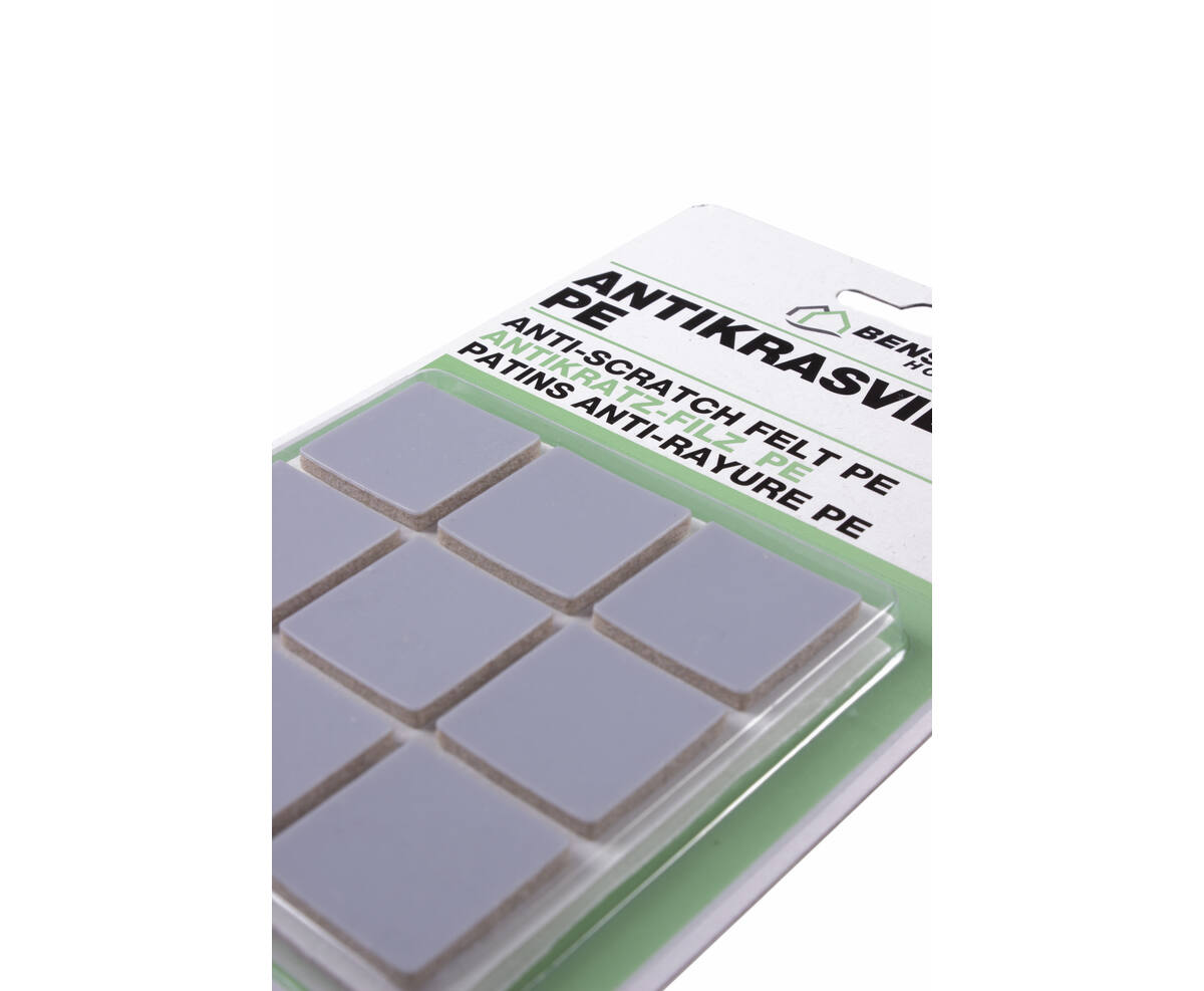 Antikrasvilt 25x25 mm, 18 dlg, beschermt vloeren tegen krassen.