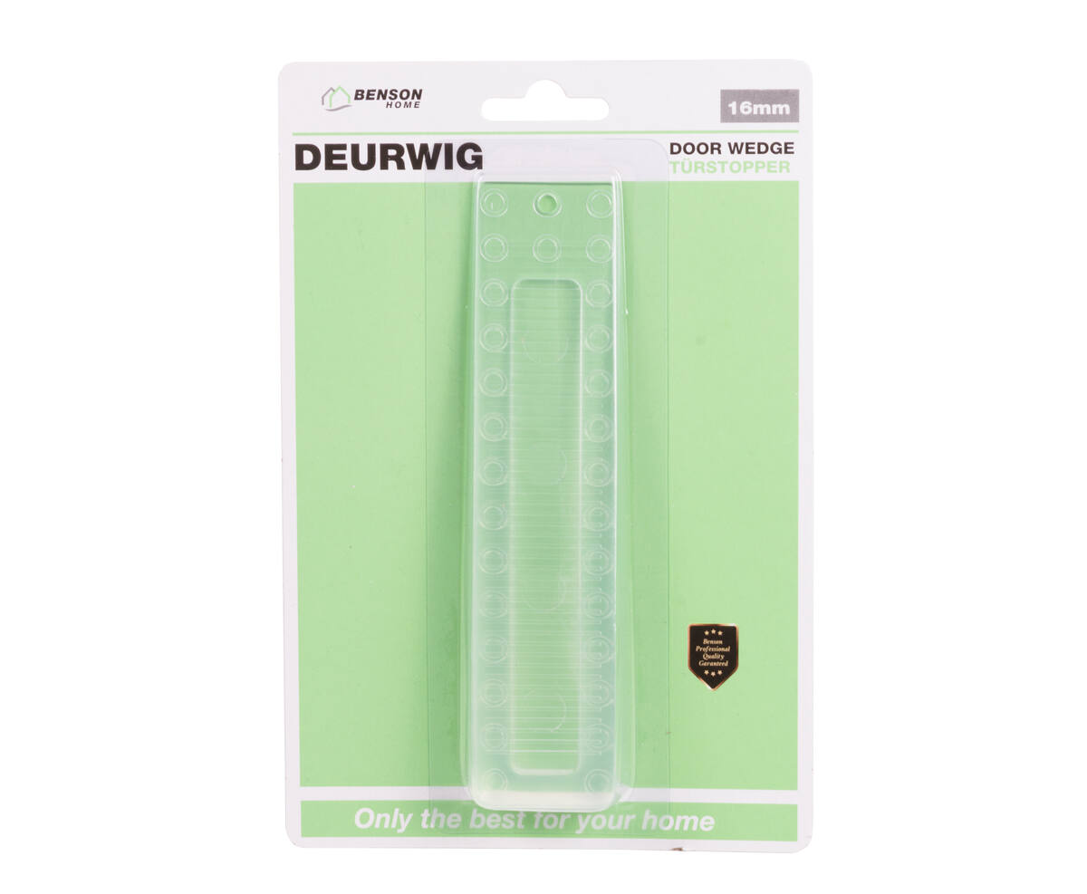 Transparante Deurwig 21mm: Houd Zware Deuren Open, Ideaal Thuis/Kantoor