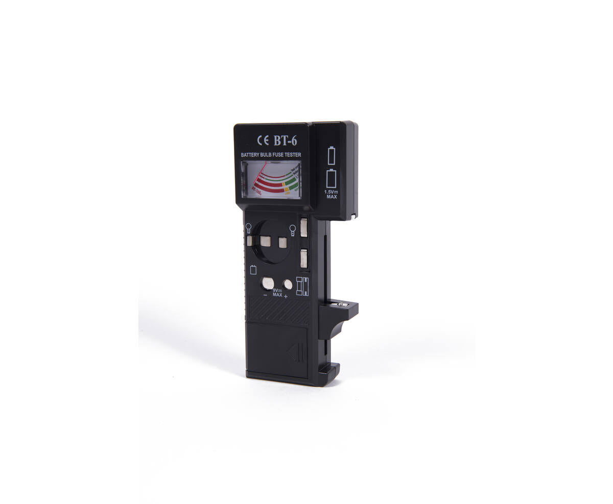 Batterij Tester: Meet AA/AAA/C/D/9V, Controleert Lampen & Zekeringen