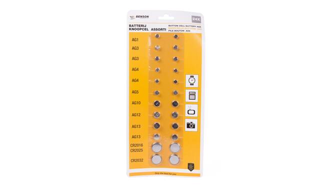 24-delige Lithium Knoopcel Set: Geschikt voor Horloges & Elektronica