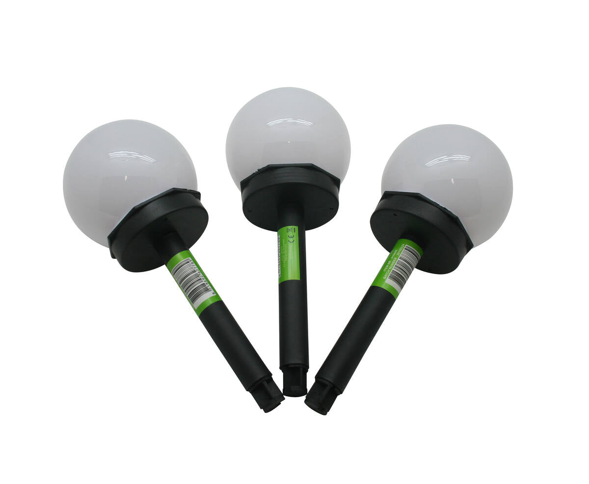 Solar Tuinlamp Bol Ø20cm, LED, Automatisch, Zonne-energie, Wit Licht