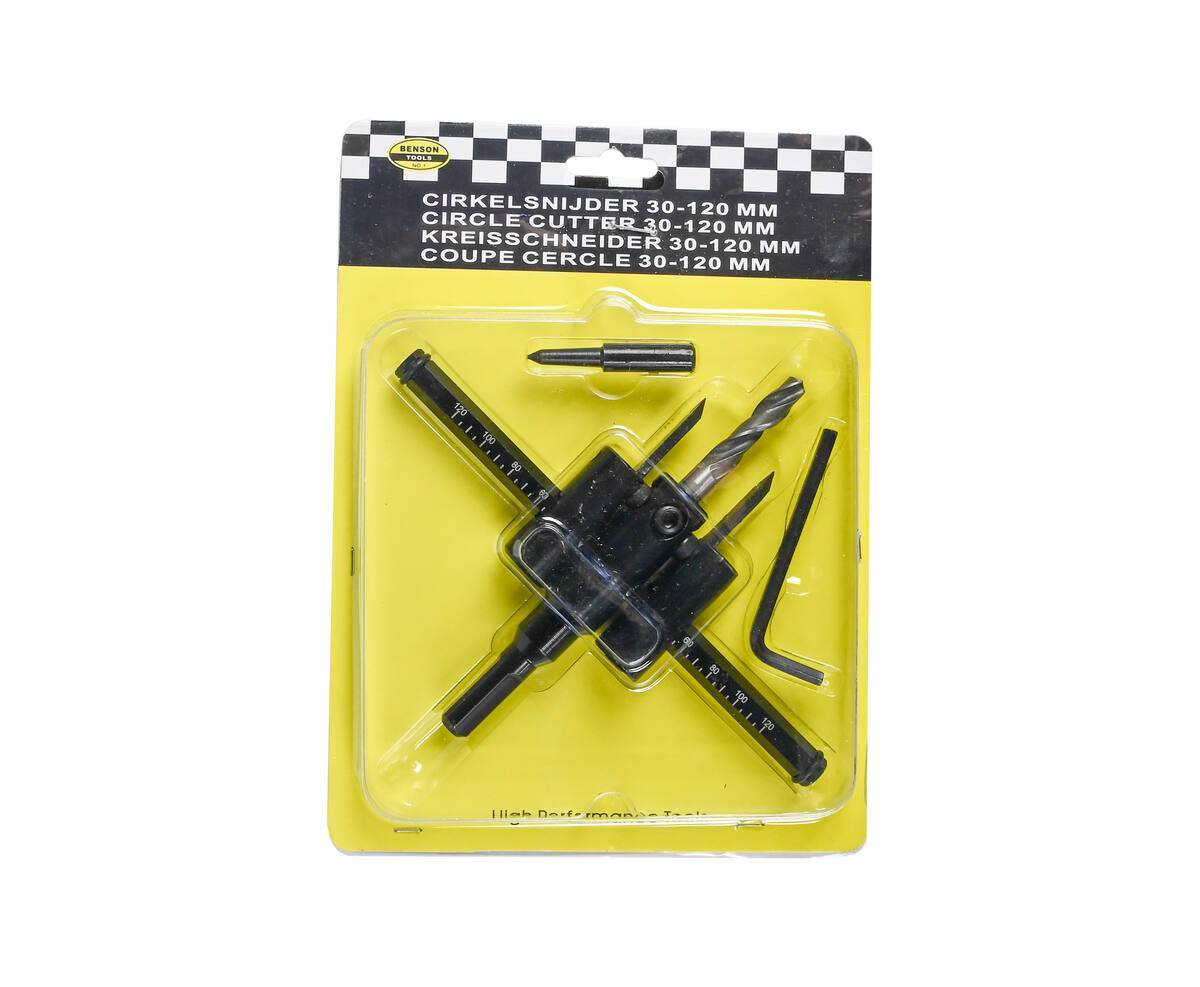 Cirkelsnijder 30-120 mm voor hout, gips, plastic; max diepte 30 mm