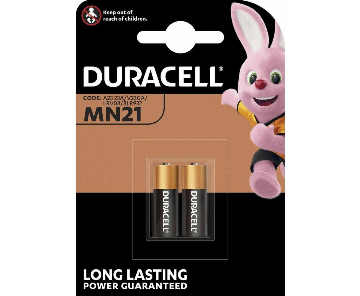Duracell MN21 A23 12V Batterijen - 2 Stuks voor Afstandsbedieningen