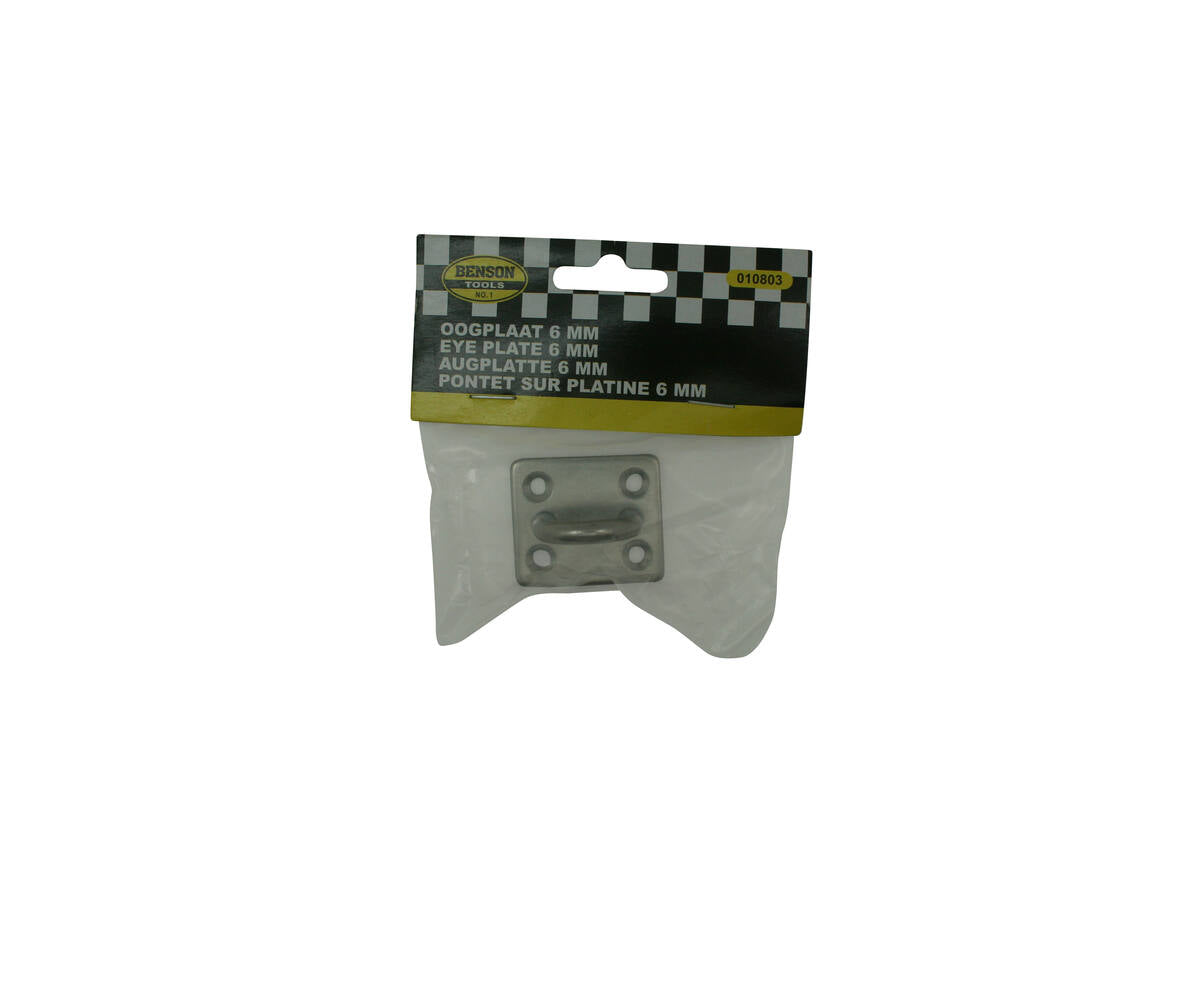 Oogplaat 6 mm RVS - 35x40 mm, ideaal voor touwen en kabels.