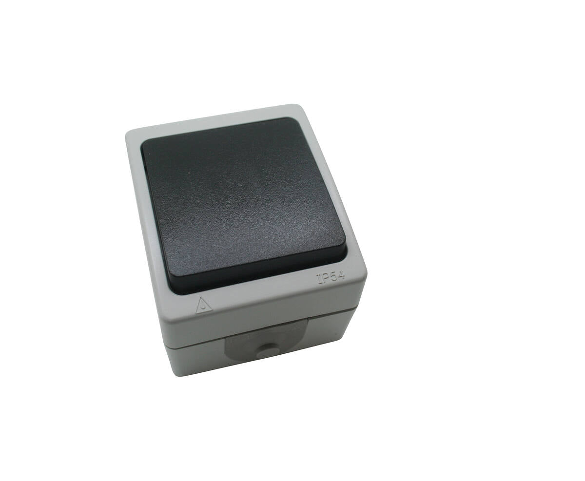 Schakelaar 1-voudig 10A Waterdicht IP54 voor Binnen/Buiten Installaties