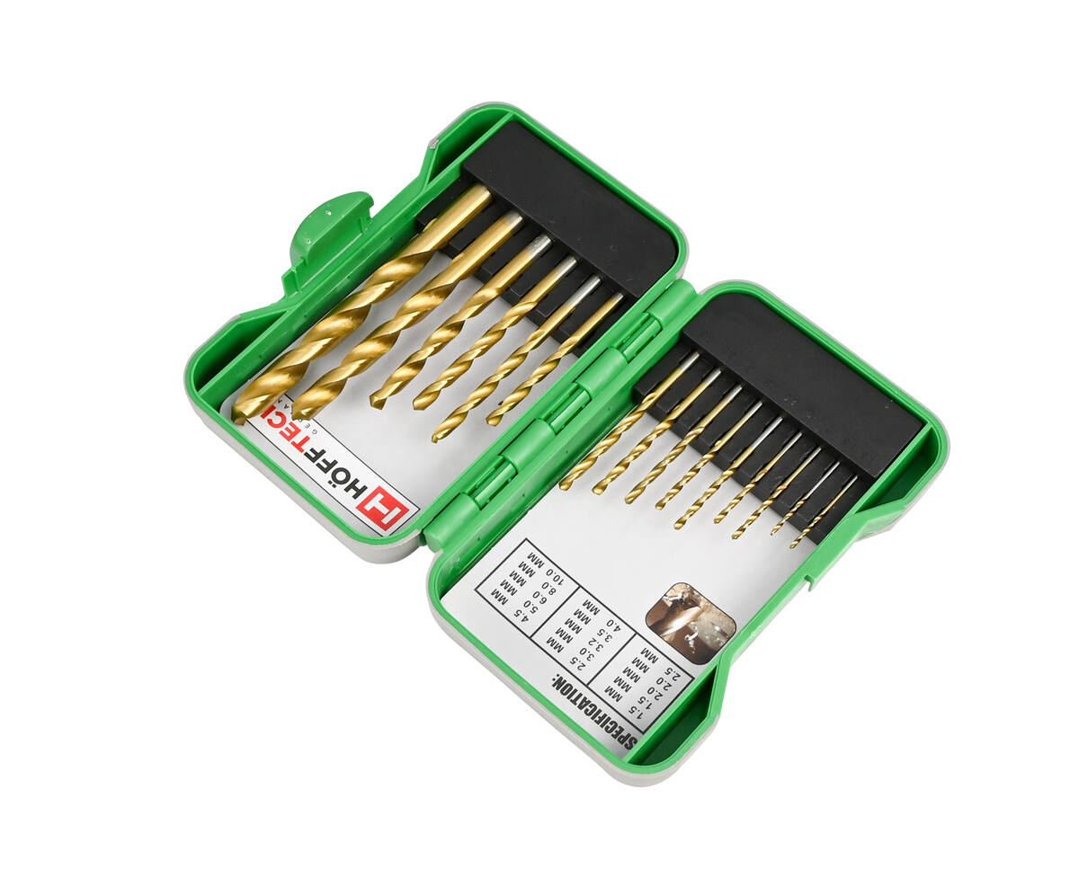 15-delige HSS Titanium Boorset met Hardcase - Voor Metaal, Hout, Kunststof