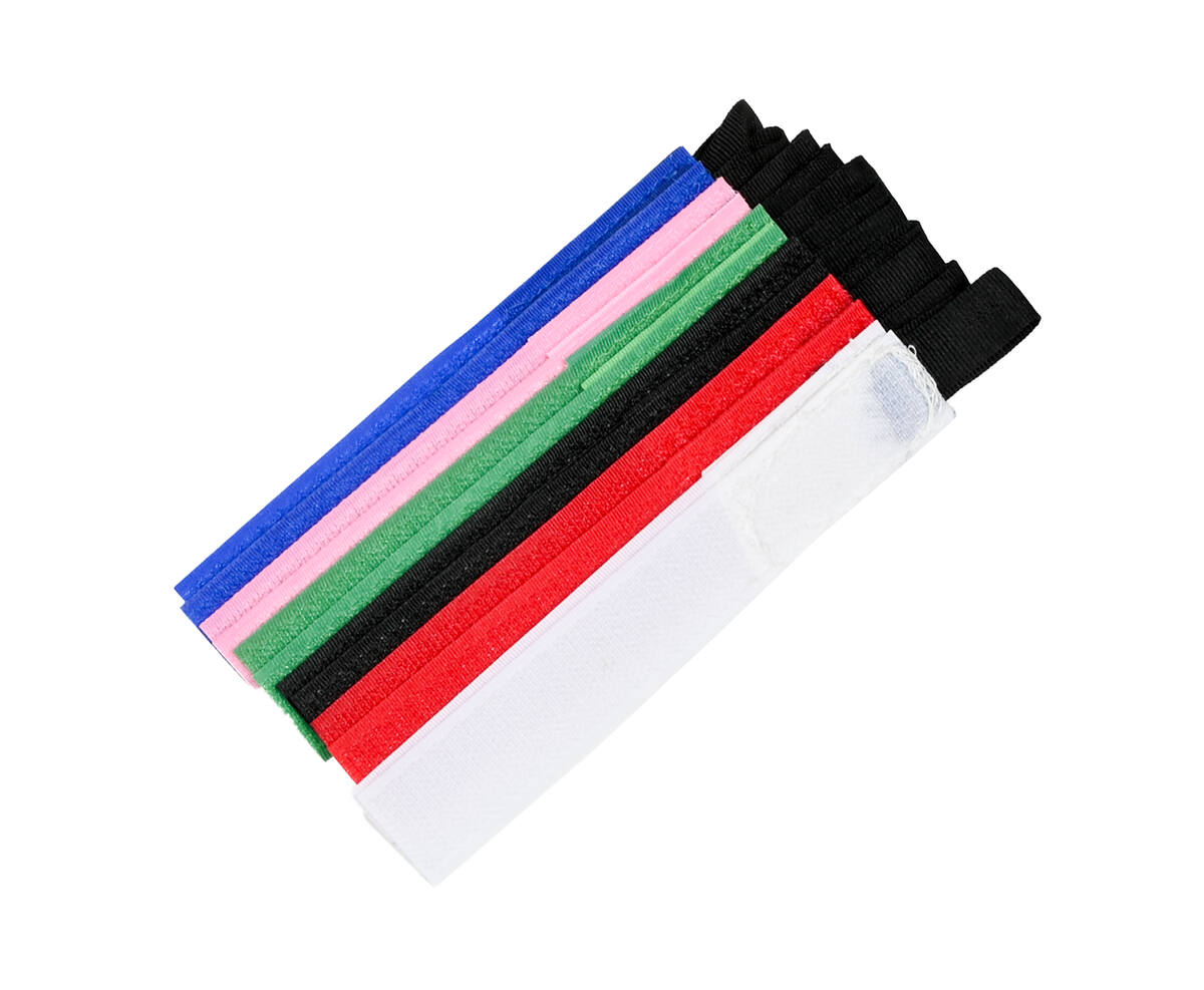 Klittenband Kabelbinderset 12-delig, 25x160mm, Herbruikbaar, 170mm Lus