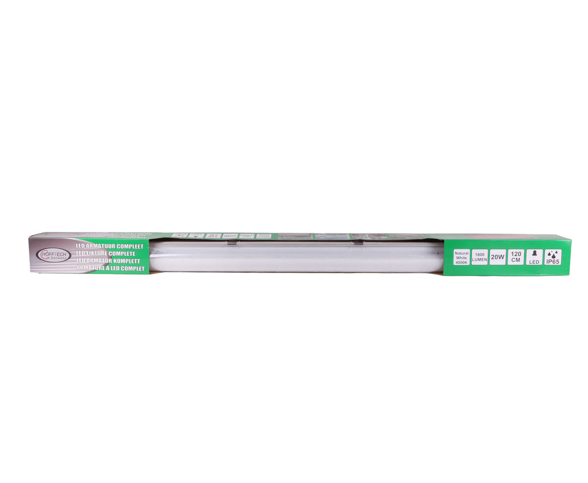 LED Armatuur 20W T8, 120cm, IP65, 1500lm, 4000K, voor garages en werkplaatsen