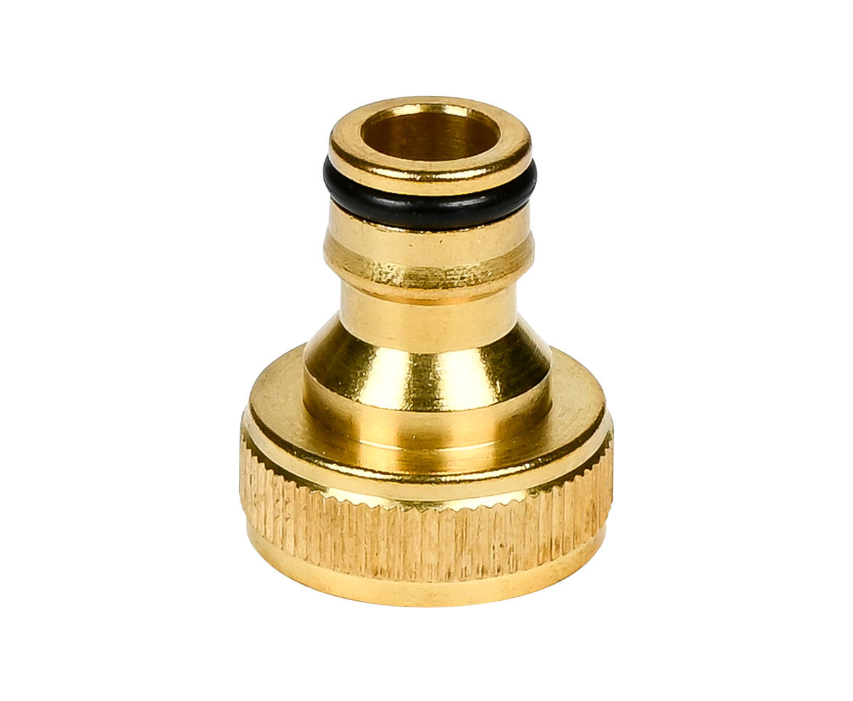 Slangkoppeling Messing 3/4" voor snelle tuinslang-aansluiting.