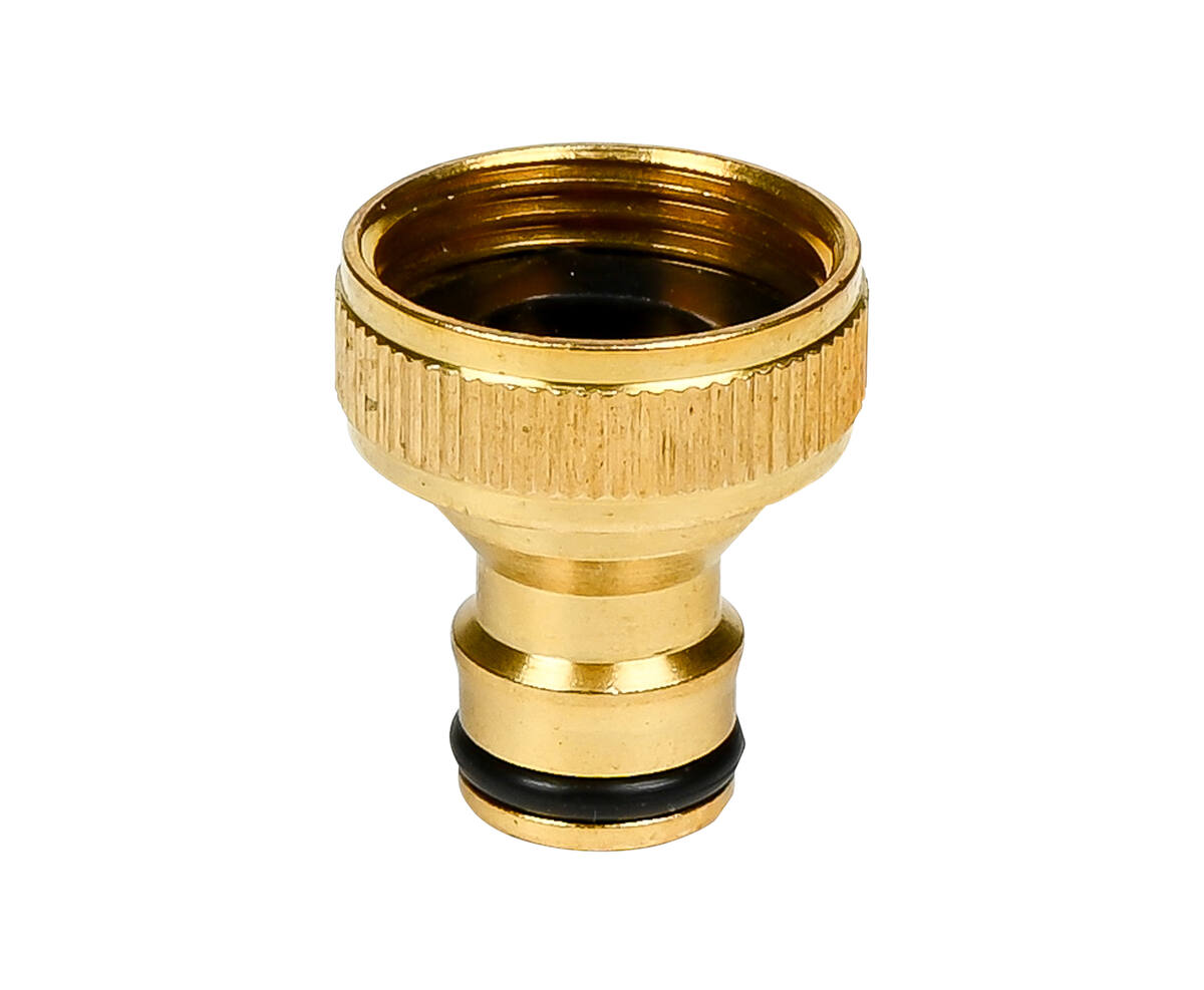 Slangkoppeling Messing 3/4" voor snelle tuinslang-aansluiting.