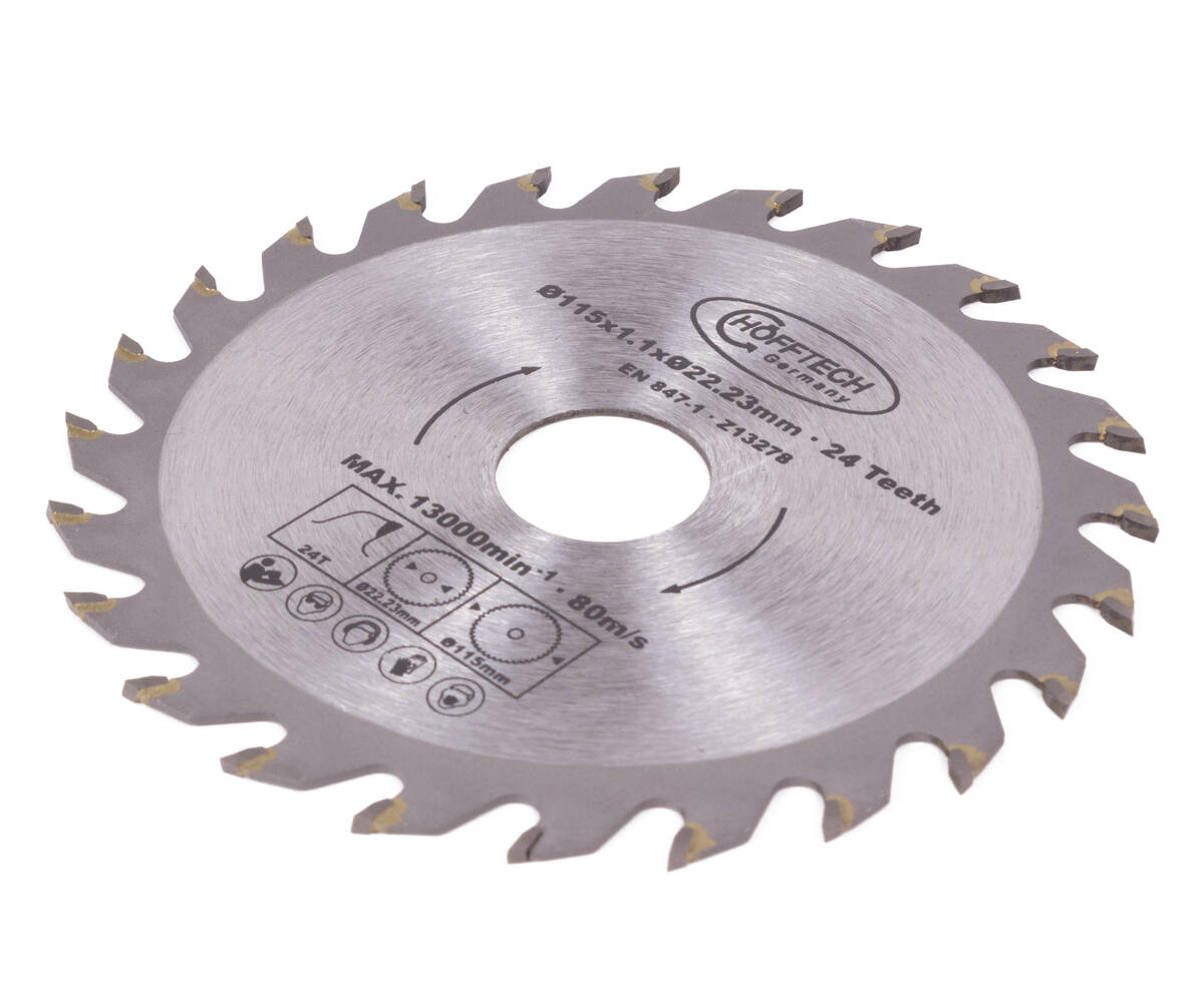 Cirkelzaagblad 115mm, 24 Tands, Voor Hout en Multiplex Zagen