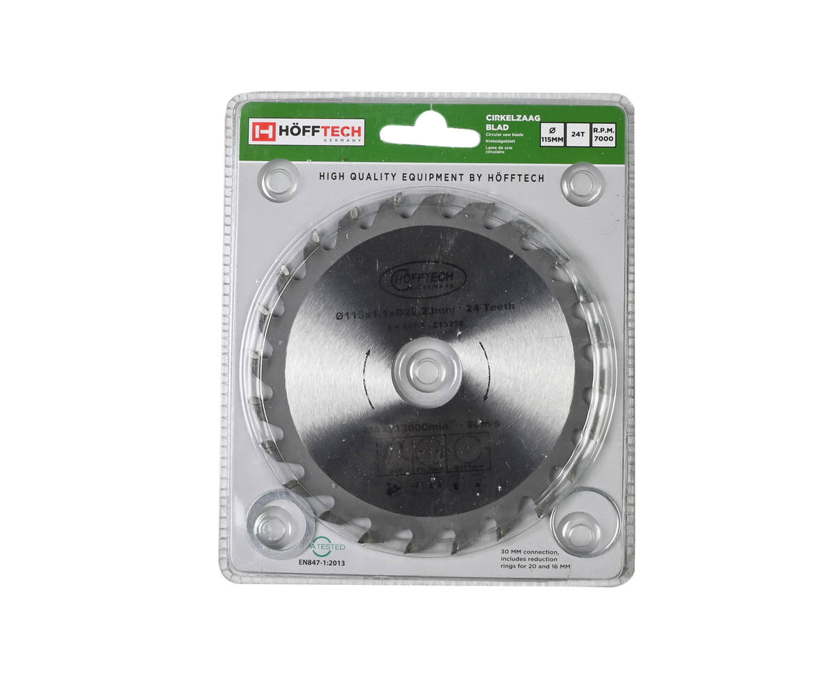 Cirkelzaagblad 115mm, 24 Tands, Voor Hout en Multiplex Zagen