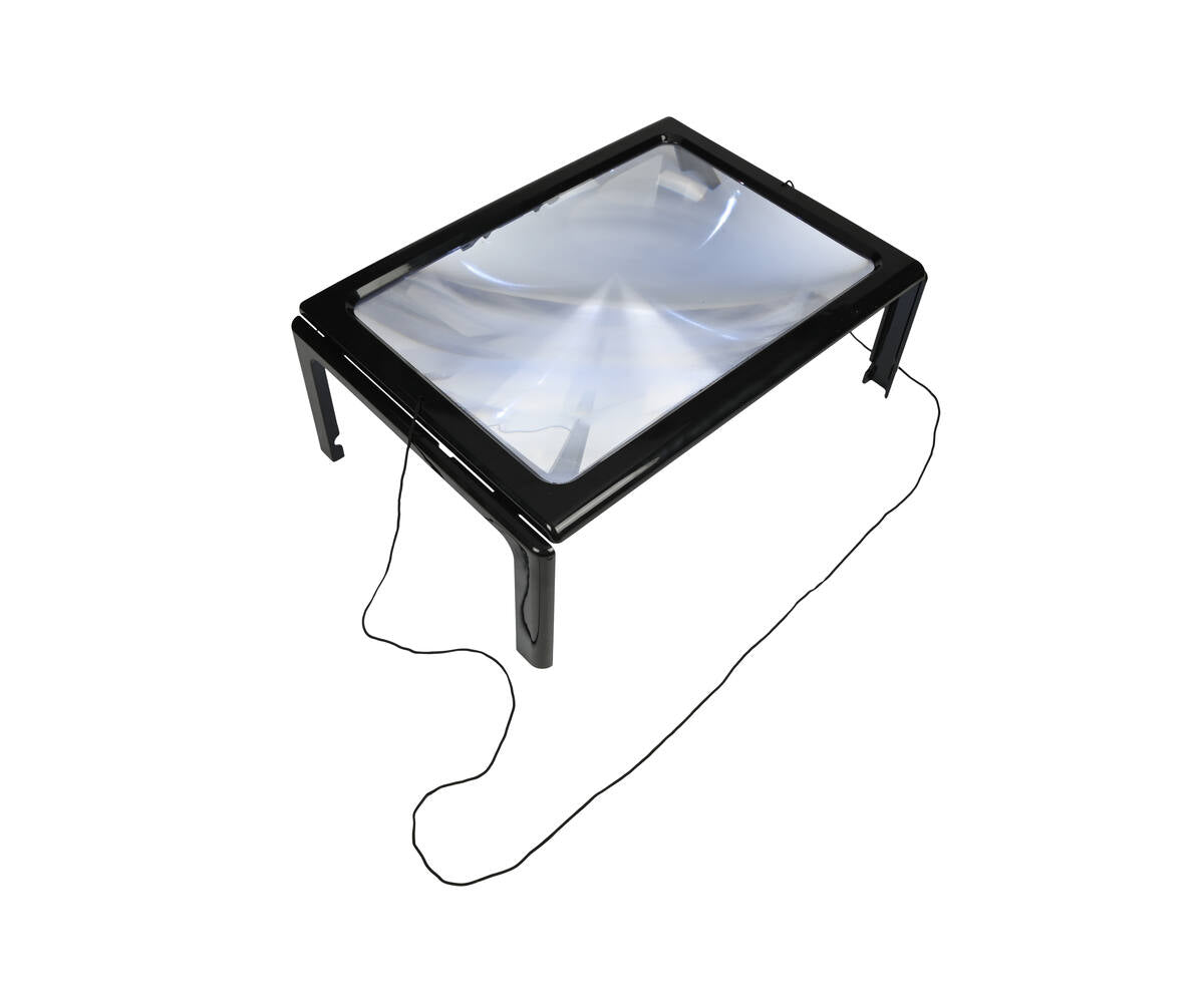 Leesloupe A4, 3x Vergroting, 4 LED-lampen, Ideaal voor Lezen