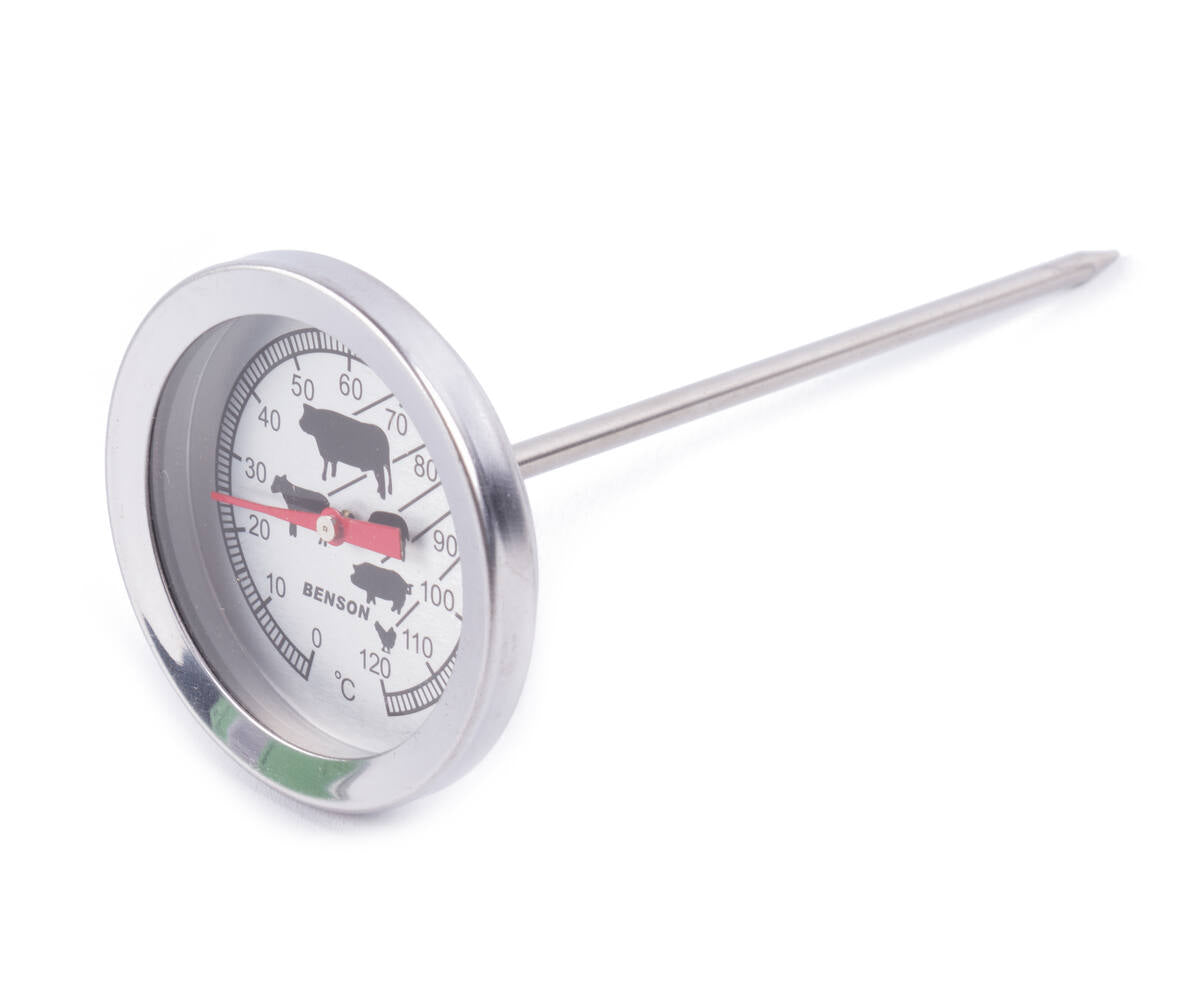 Vleesthermometer Profi, RVS, 0-120°C, ideaal voor perfect gaar vlees.