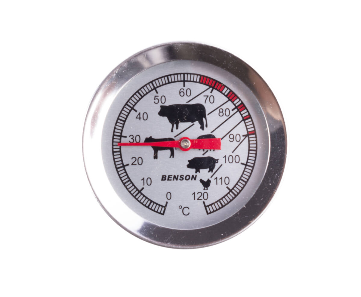 Vleesthermometer Profi, RVS, 0-120°C, ideaal voor perfect gaar vlees.