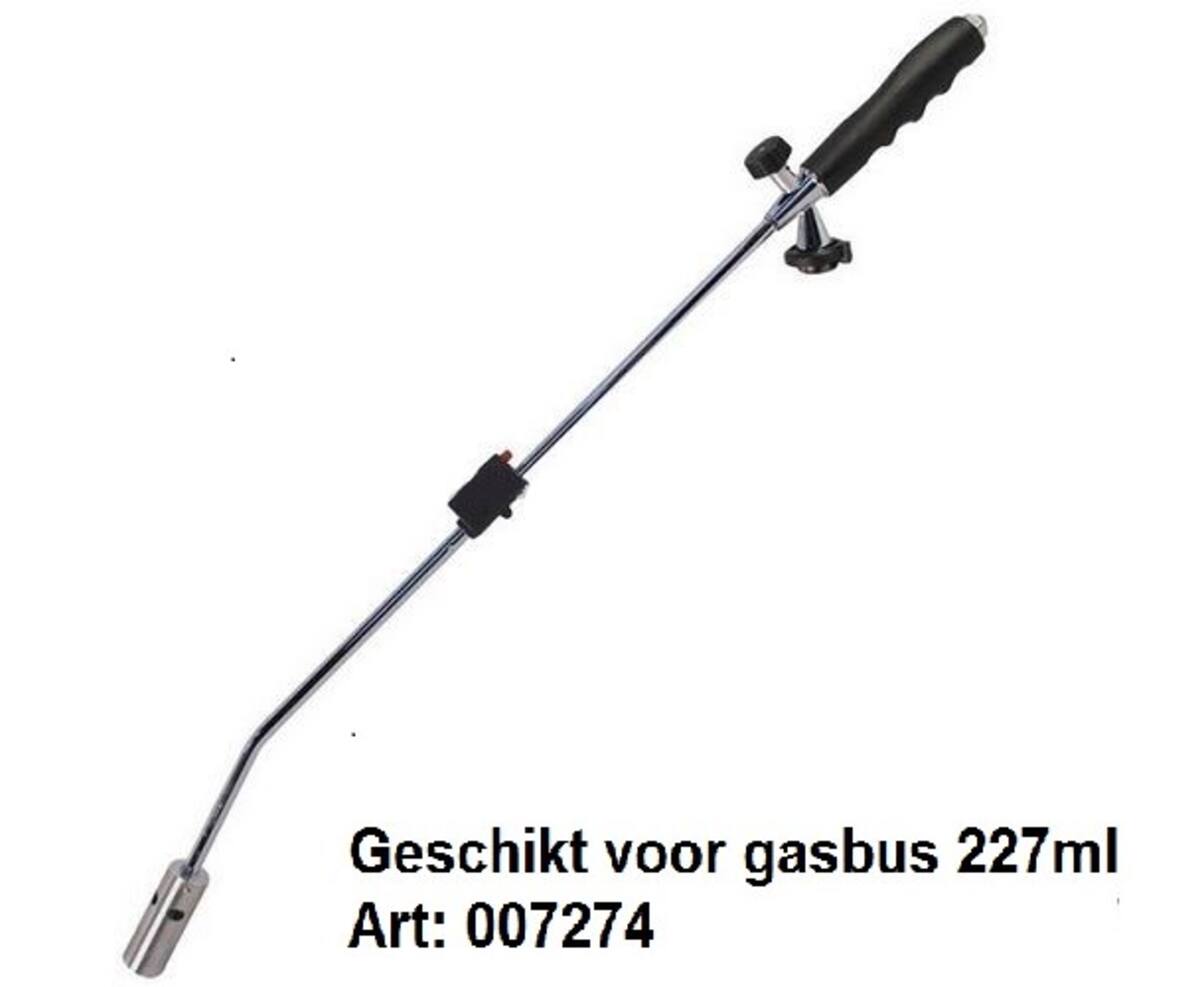 Onkruidbrander Gas 800-1300°C, Regelbare Vlam, Piezo Ontsteking