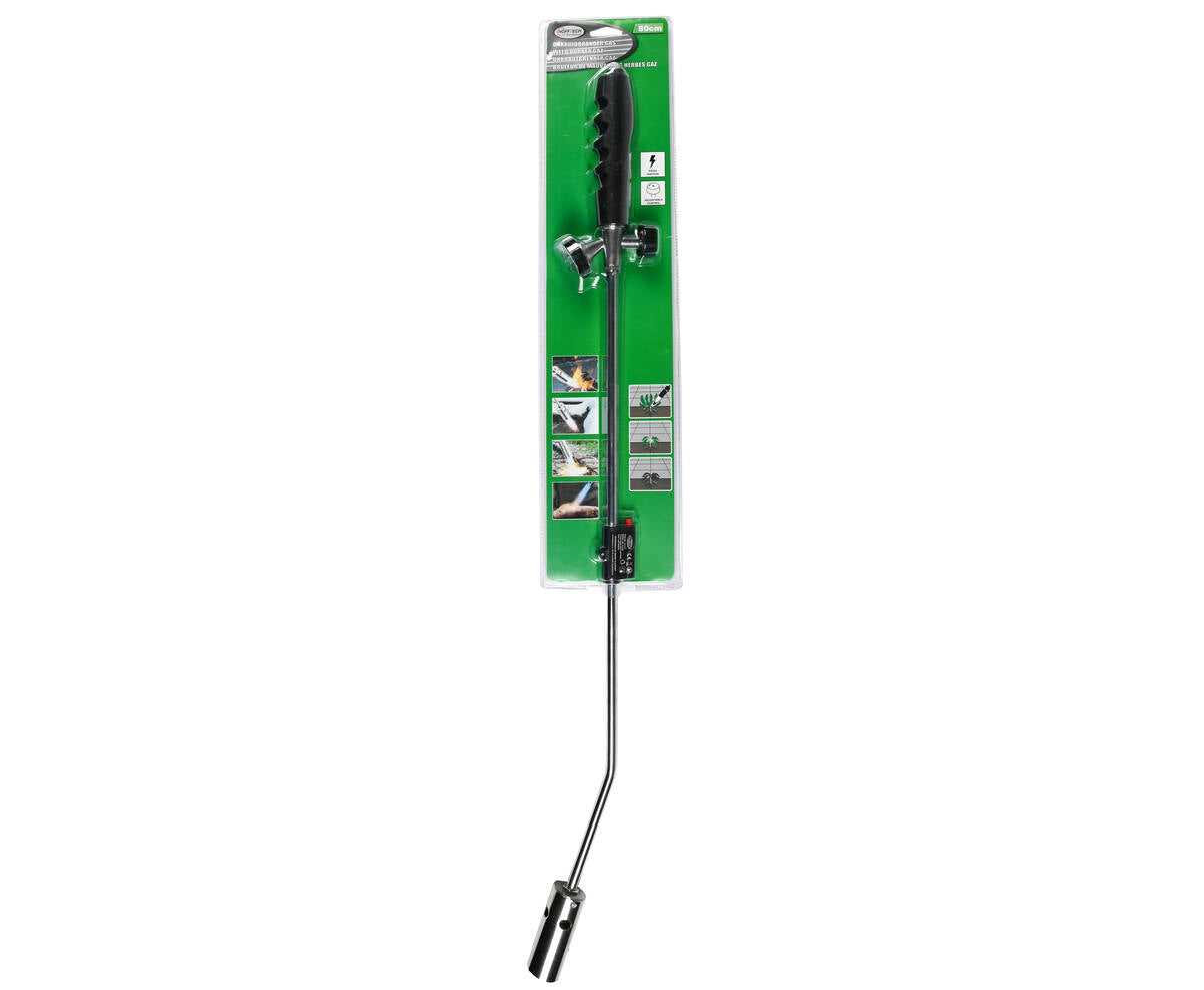 Onkruidbrander Gas 800-1300°C, Regelbare Vlam, Piezo Ontsteking