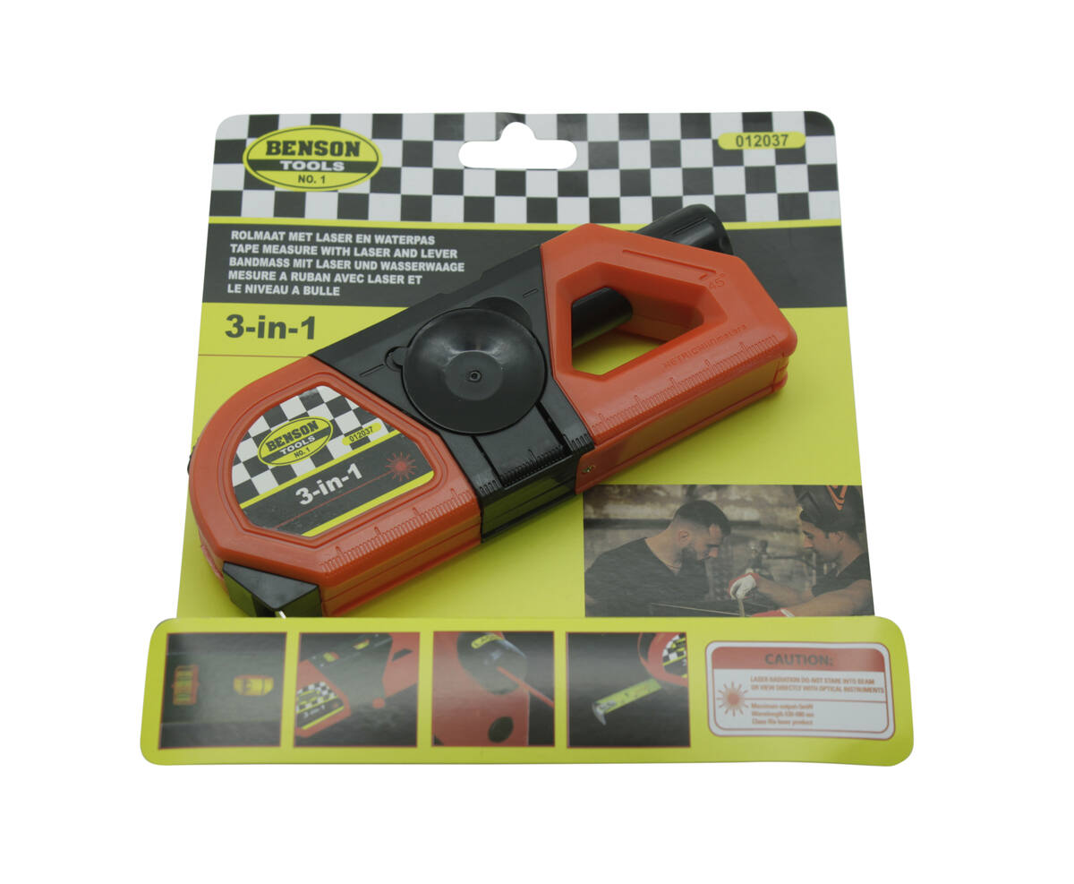 Rolmaat 3m, Laser 10m, Waterpas - Perfect voor Tegels en Planken