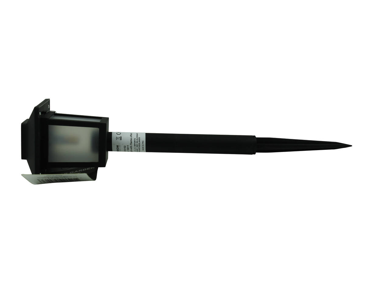 Tuinlamp Solar 34.5 cm, Flame Effect, 10x SMD LED, IP X4, 2000K