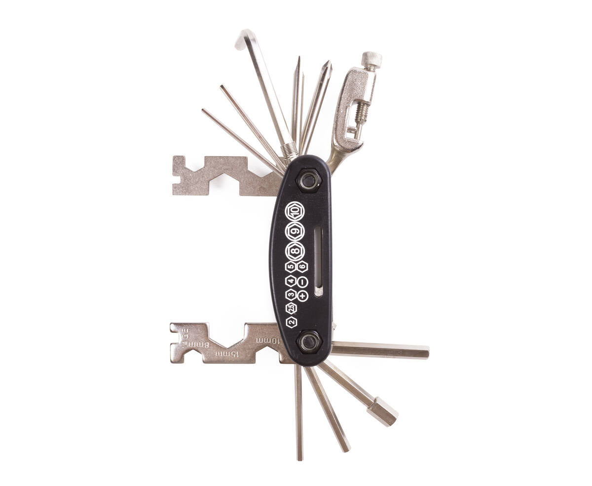 Fiets Reparatieset 18 dlg: Compleet met schroevendraaiers en inbussleutels.