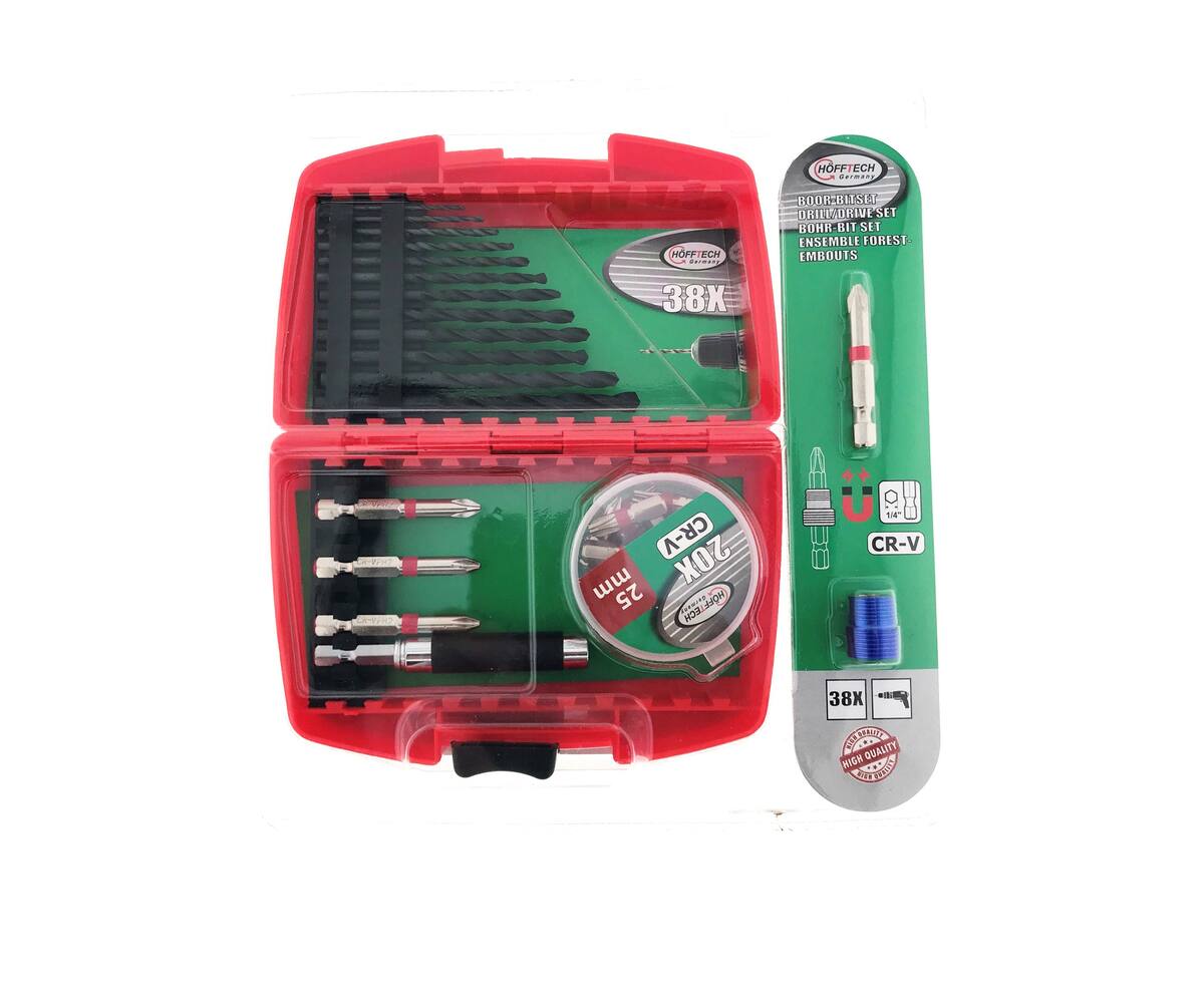 Boor-Bitset Magnetisch 38dlg: HSS Bits, CRV Bits, Magnetische Houder