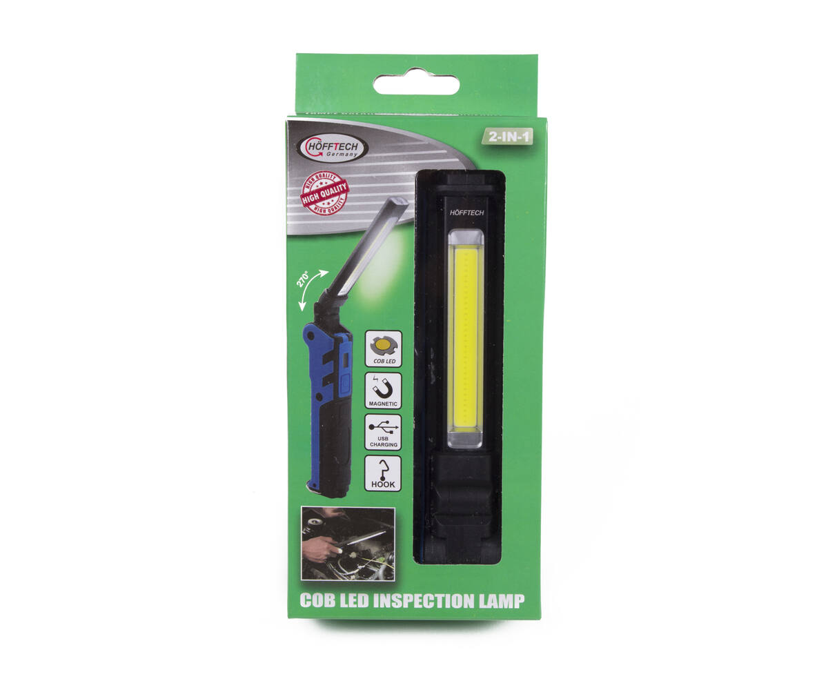 2-in-1 Looplamp Zaklamp, 2000mAh, Magnetisch, USB-C, Telefoonladen