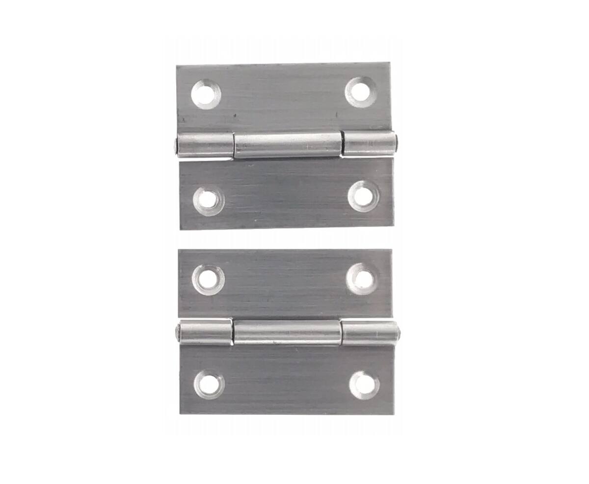 RVS Scharnier 2" 2 dlg Set van 2 - Inclusief 8 Schroeven voor Deuren/Kasten