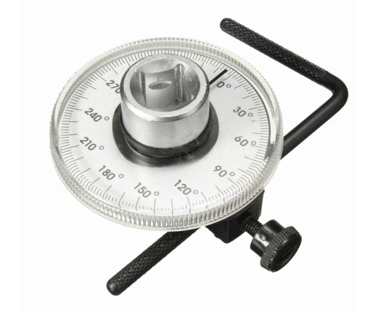 Draaihoekmeter 1/2", 360° nauwkeurig, ideaal voor bouten en moeren.