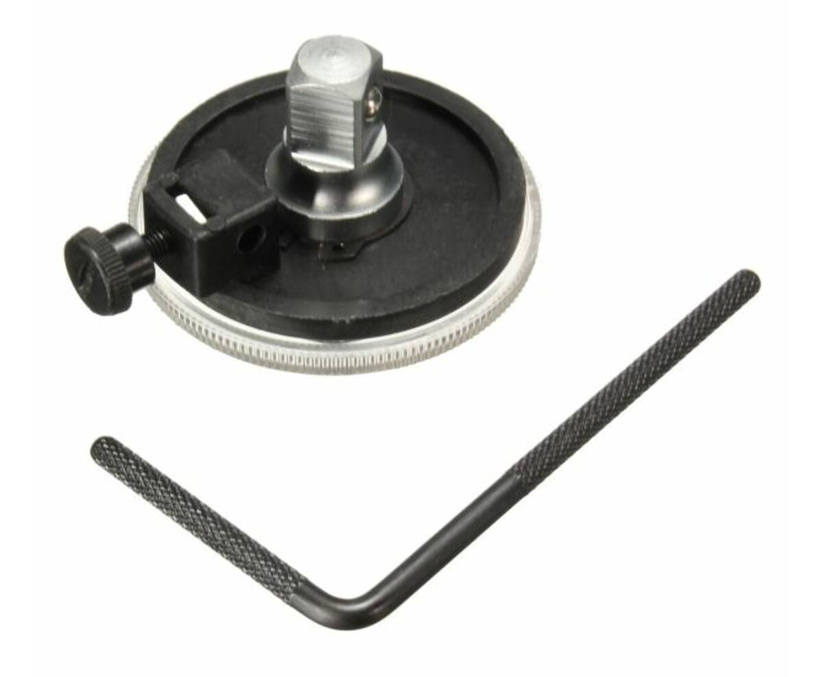 Draaihoekmeter 1/2", 360° nauwkeurig, ideaal voor bouten en moeren.