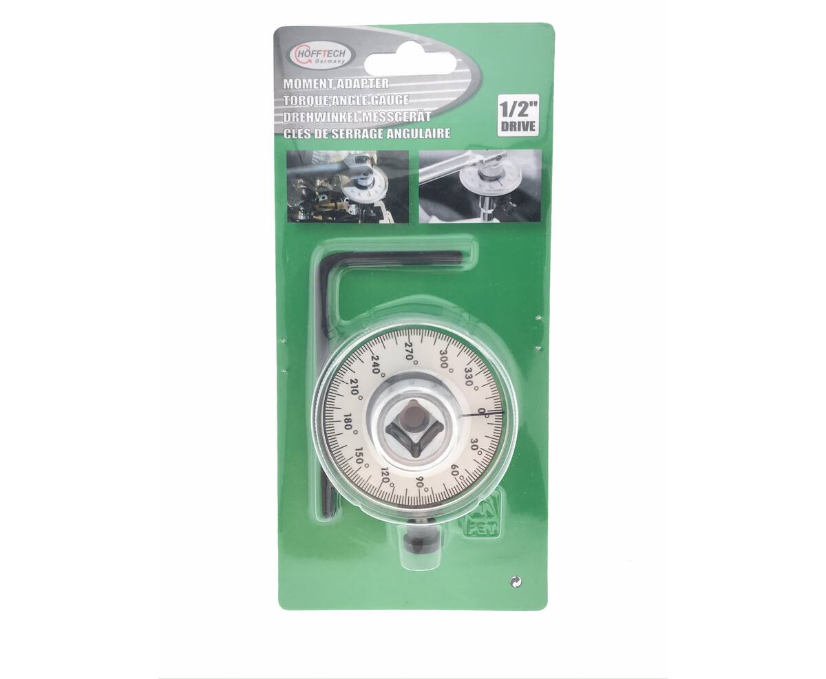 Draaihoekmeter 1/2", 360° nauwkeurig, ideaal voor bouten en moeren.