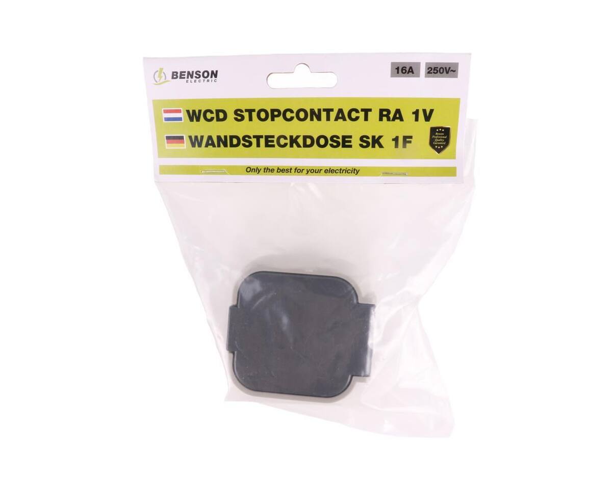 Waterdicht Stopcontact IP54, 1-voudig, 250V, 16A voor buitengebruik