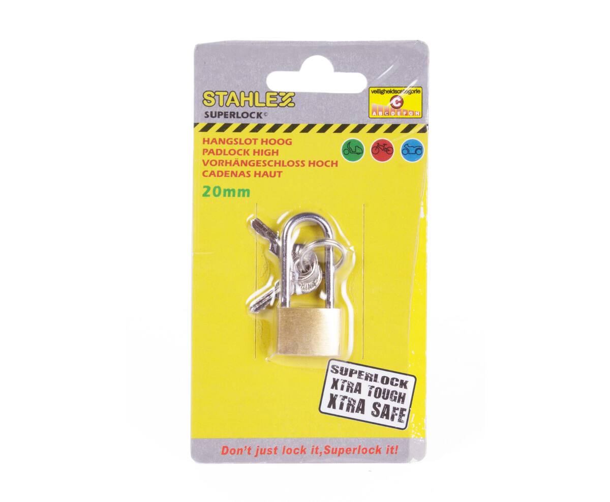 Hangslot 20mm Staal - Voor Kluisjes & Kasten, Incl. 2 Sleutels