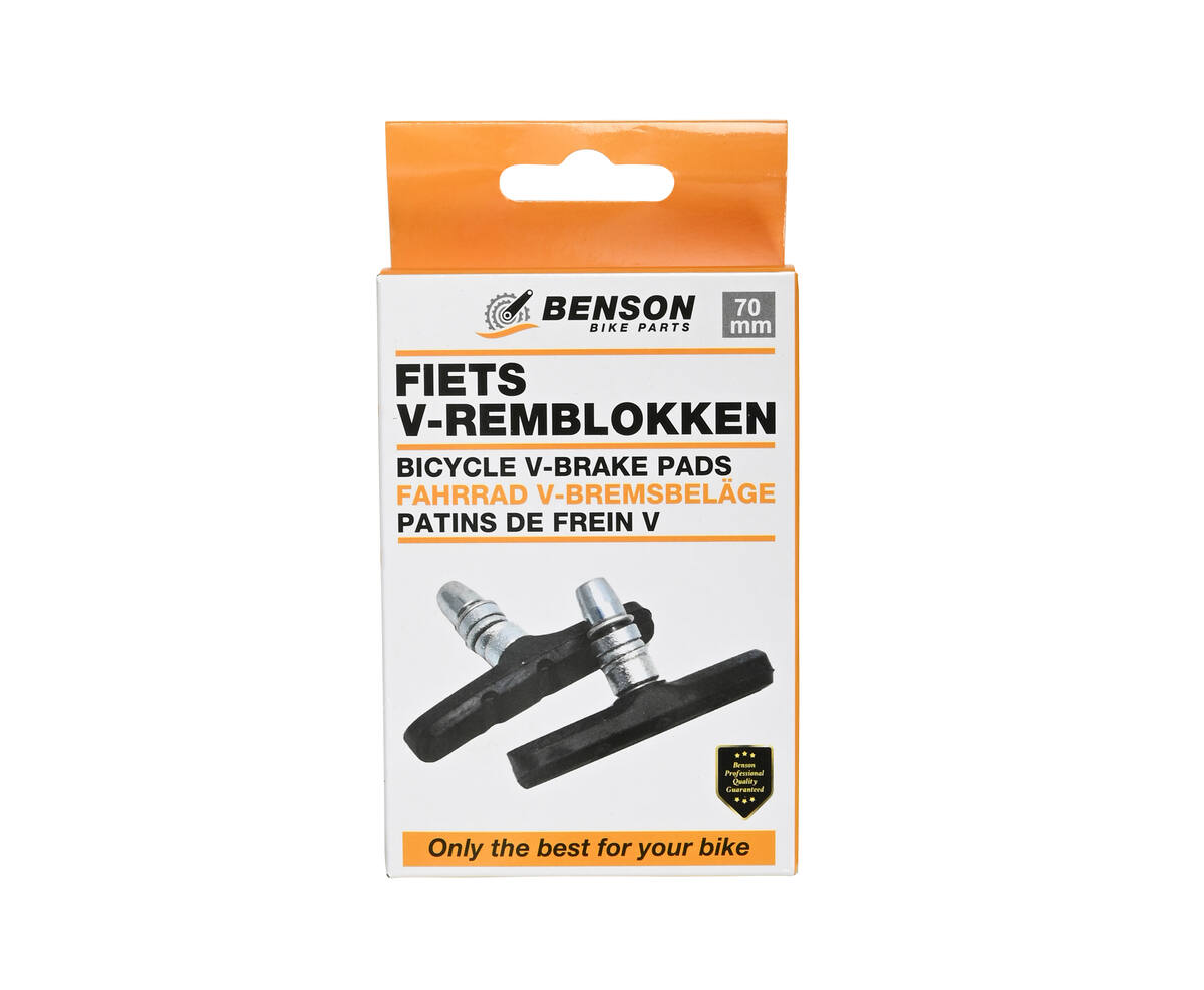 V-Remblokken 70 mm Set - Krachtige remkracht voor elke fiets