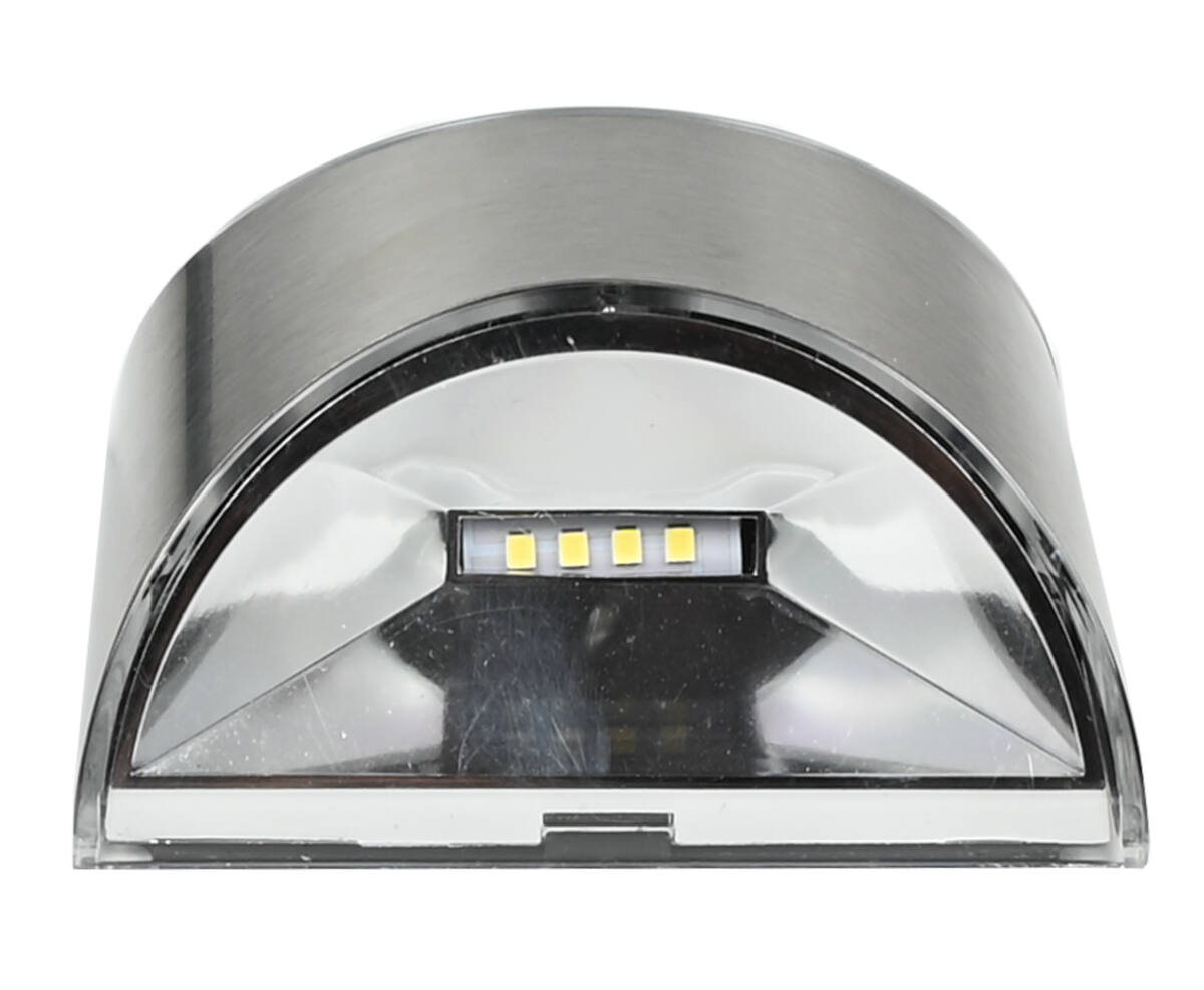 Solar LED Lamp RVS 4 SMD 1.2V 300mAh IP44 voor Tuin & Badkamer