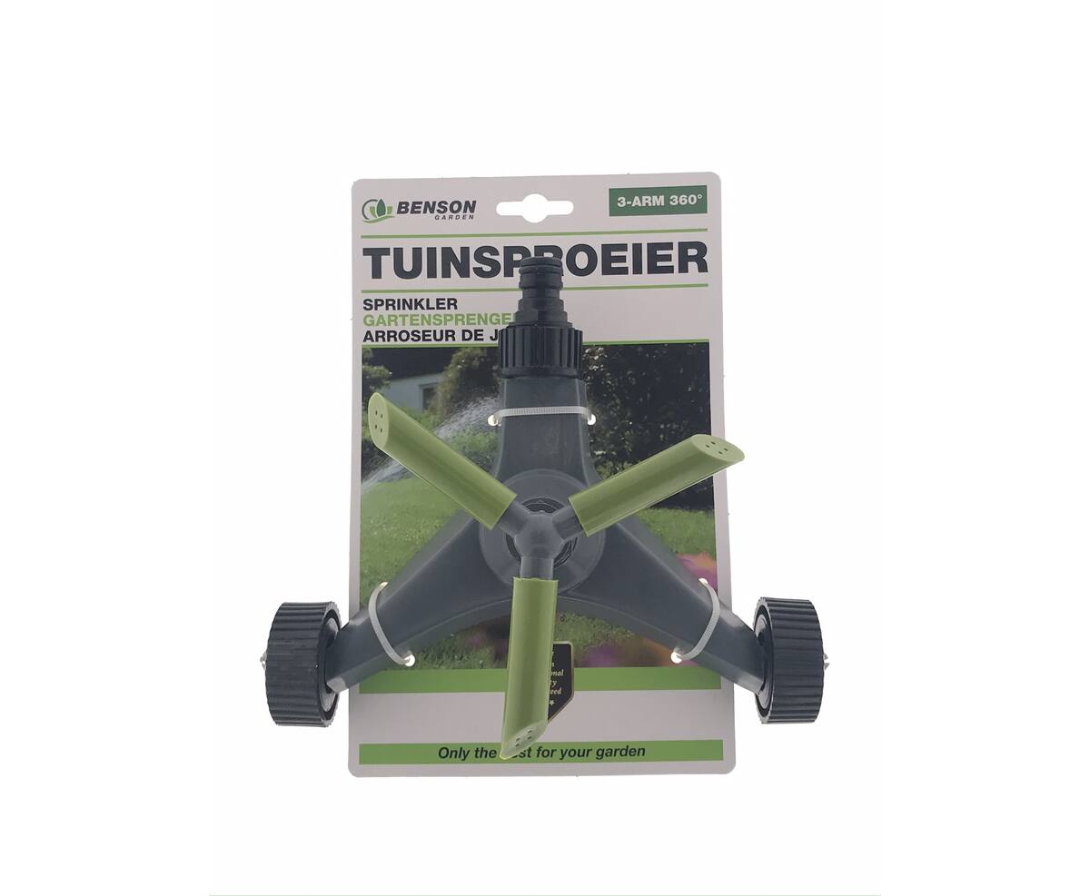 3-Arm Tuinsproeier 360°: Efficiënt Gazon Bewateren met Grote Dekking