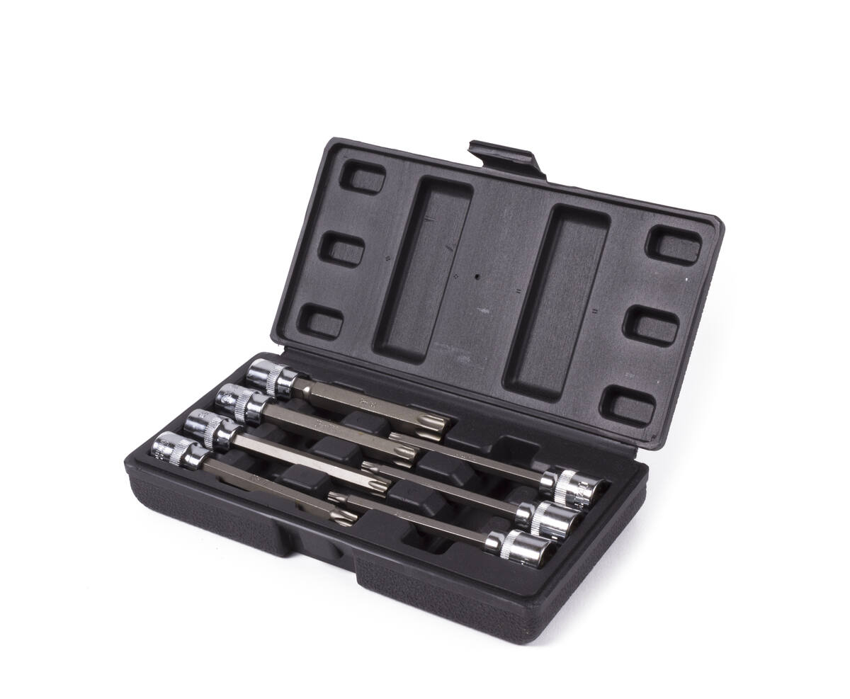 Doppenset Torx 7-delig 3/8'' CRV Staal Auto & Fiets Onderhoud
