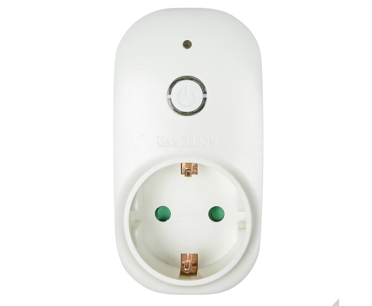 Wit Stopcontact RA met Wifi, 3500W, Google Home Compatibel