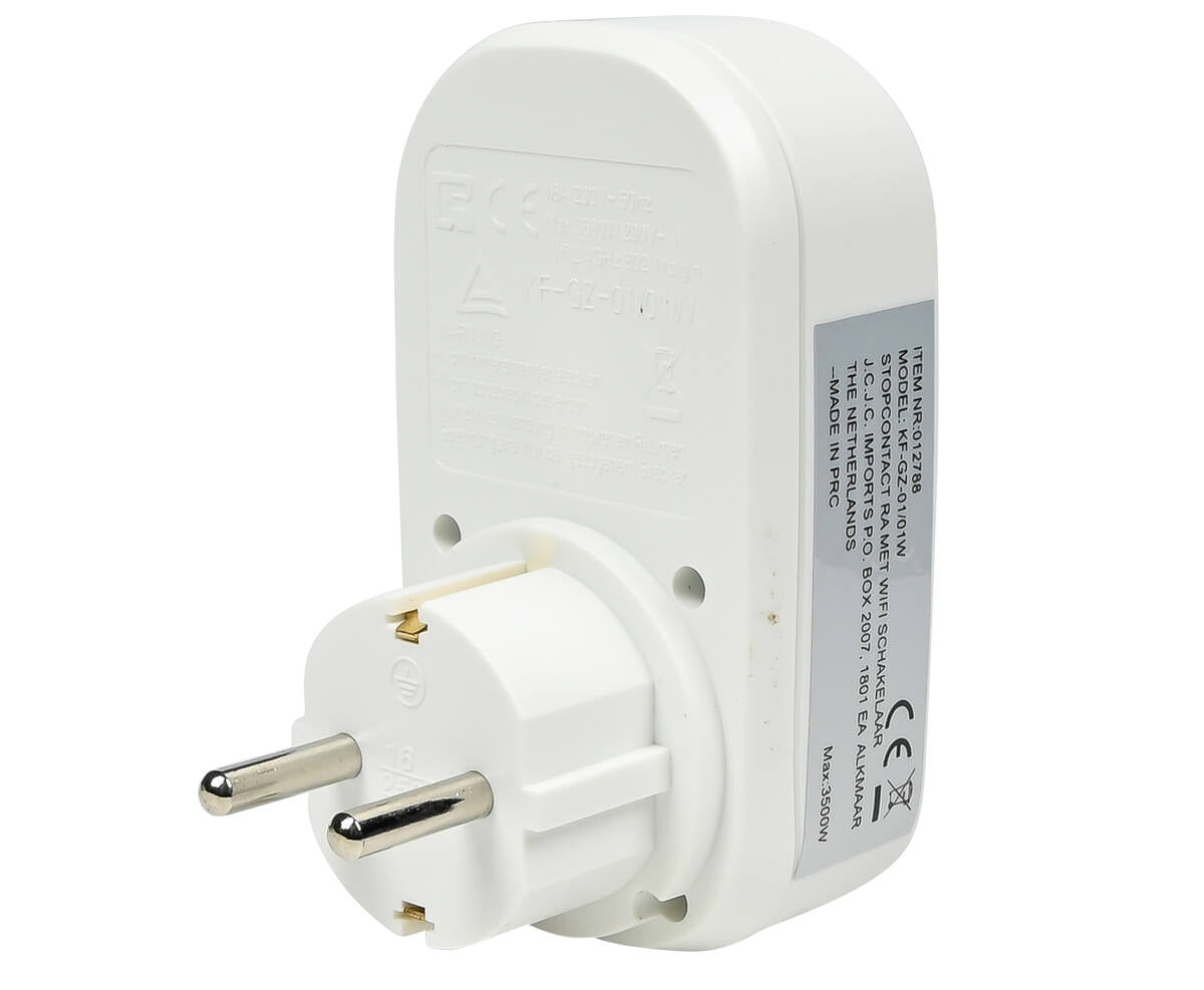 Wit Stopcontact RA met Wifi, 3500W, Google Home Compatibel