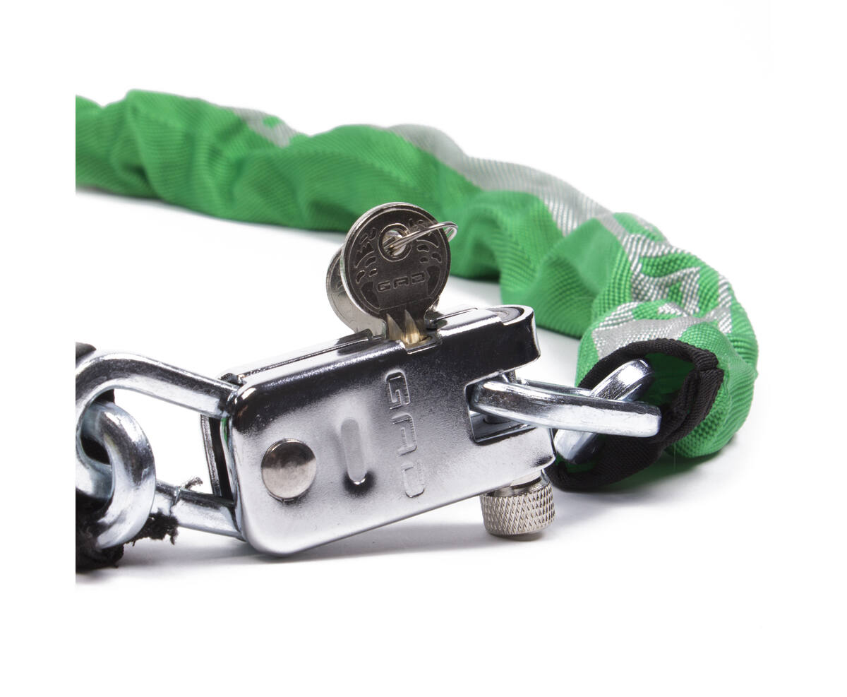 Kettingslot 7mm, 1100mm groen, superveilig, fietsbeveiliging top!