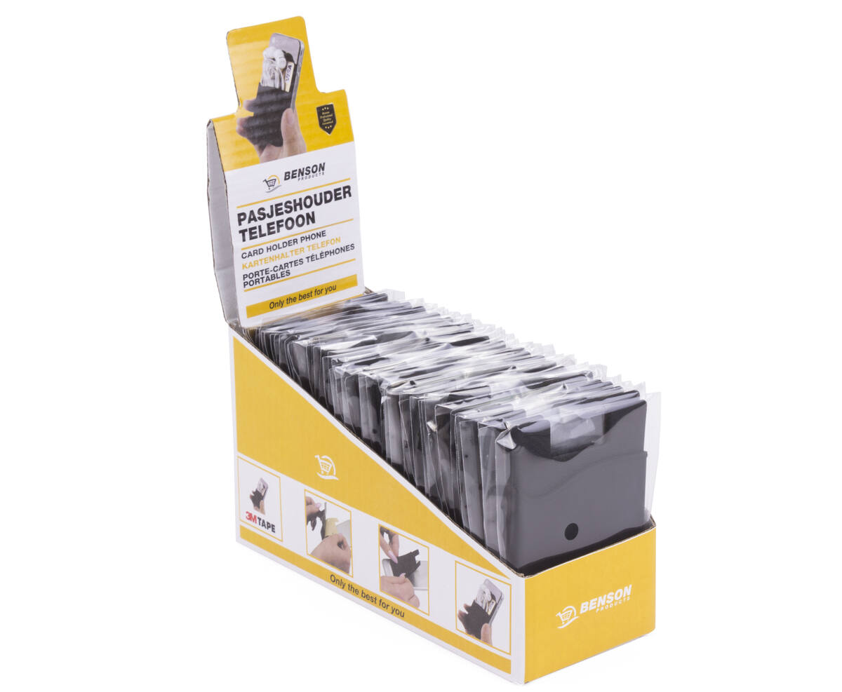 Pasjeshouder 57x91mm, Siliconen, 3M Tape, Voor Telefoon, Houdt Kaarten Veilig