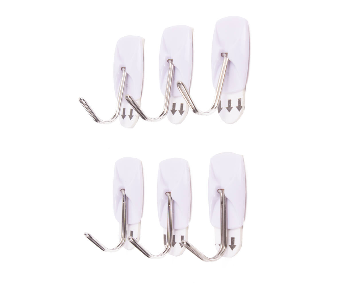 Zelfklevende Haken 6 Stuks 2.1x3cm - Ideaal Voor Lichte Ophangtaken