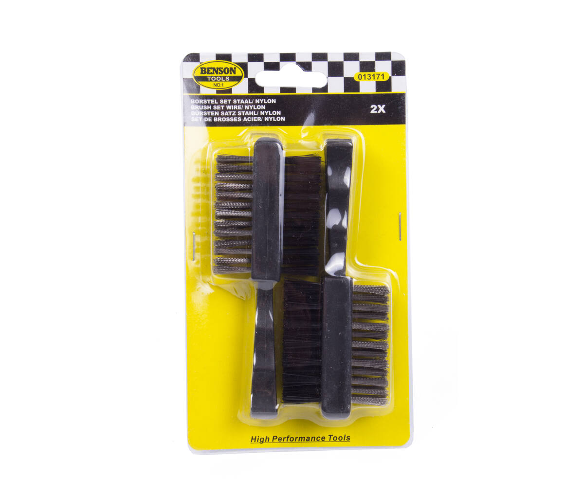 Borstelset 2dlg Staal/Nylon, 120mm - Voor Roestverwijdering & Metaalbewerking