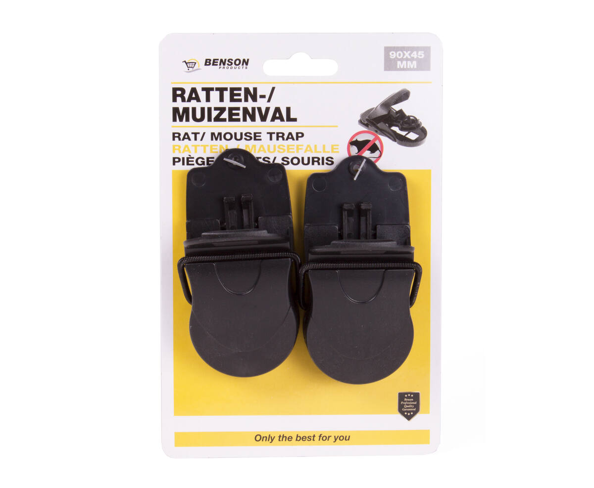 Ratten- en Muizenval 90x45 mm, 2-delig - Geschikt voor Binnen/Buiten