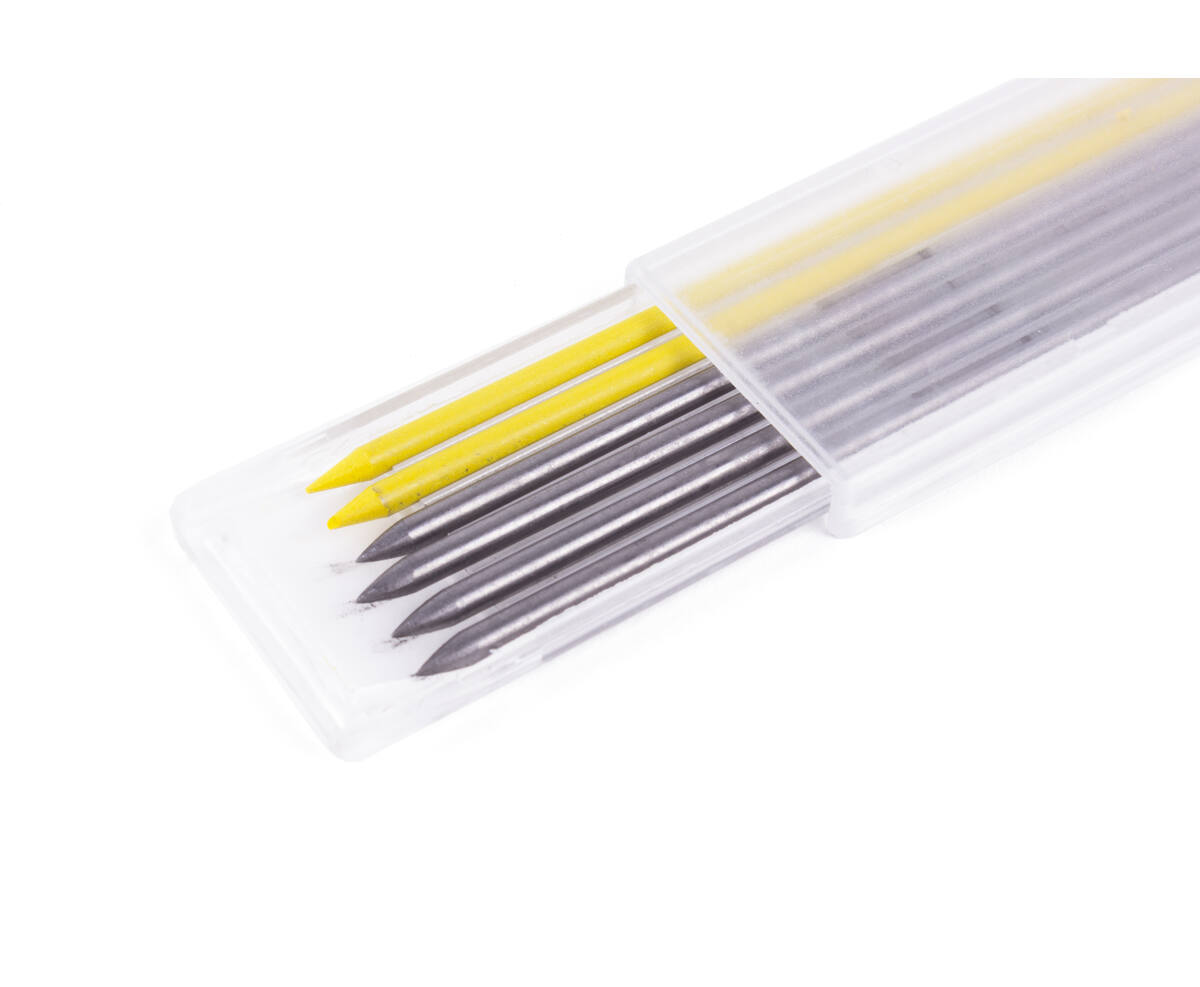 Navulling Markeerpotlood 6dlg: 4x Grafiet, 2x Geel, 2.8mm, 2B
