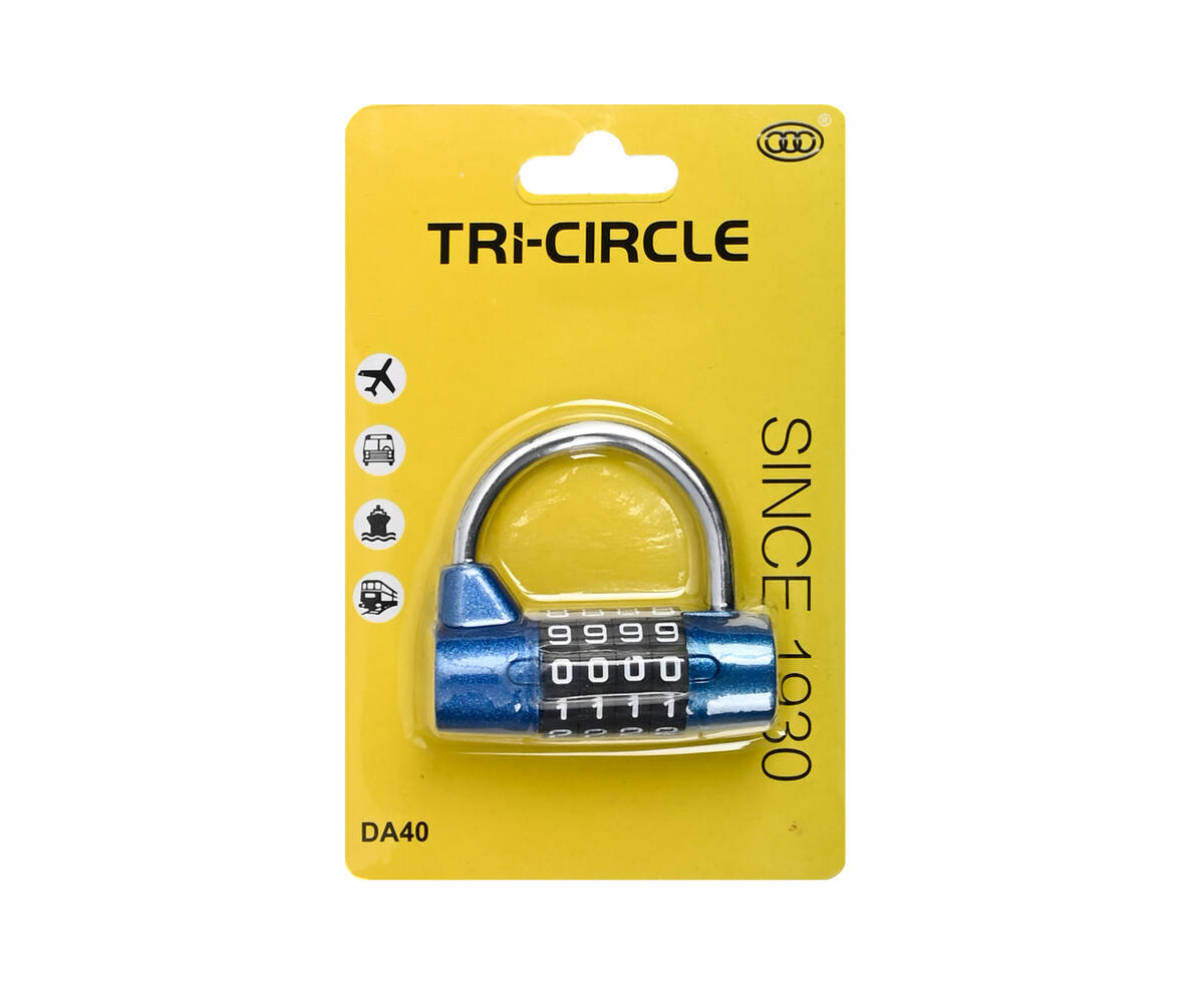 Tri-circle Cijferslot 54mm, 4-cijferige code, voor koffers & kluisjes