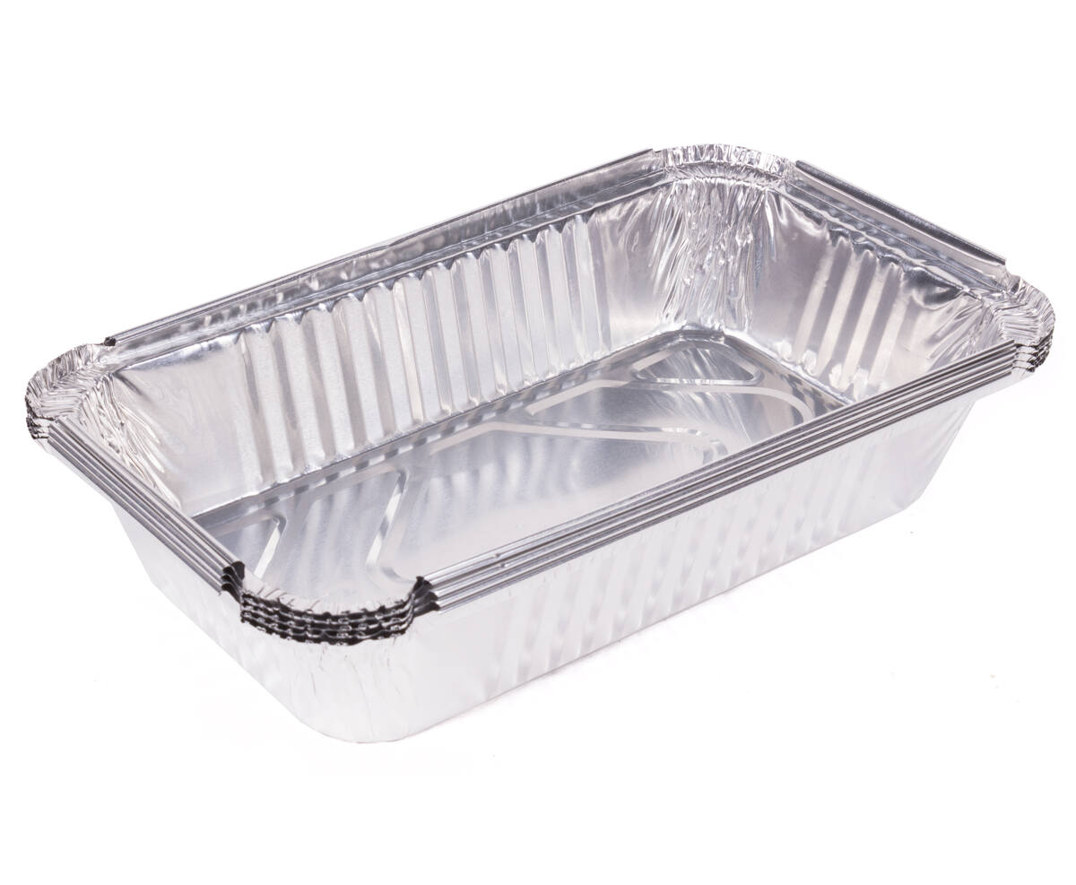 BBQ Grillschalen Alu Set 5 stuks 25x14x5.5 cm voor vlees en vis